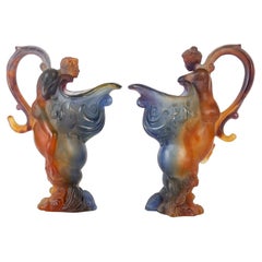 Pair of Ewers by Daum France, XXth Century