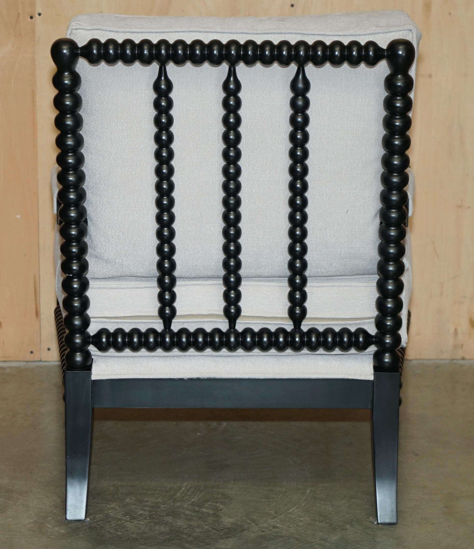 Pärchen von EX DISPLAY bequem geschnitzt BOBBIN FRAME VICTORIAN STYLE ARMCHAIRs im Angebot 2