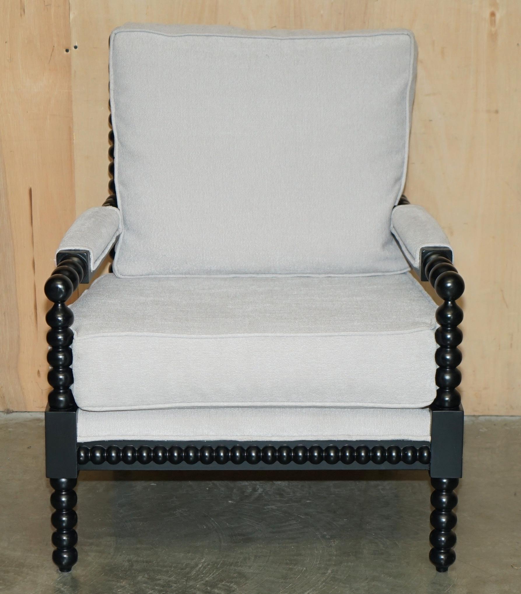 Pärchen von EX DISPLAY bequem geschnitzt BOBBIN FRAME VICTORIAN STYLE ARMCHAIRs im Angebot 9