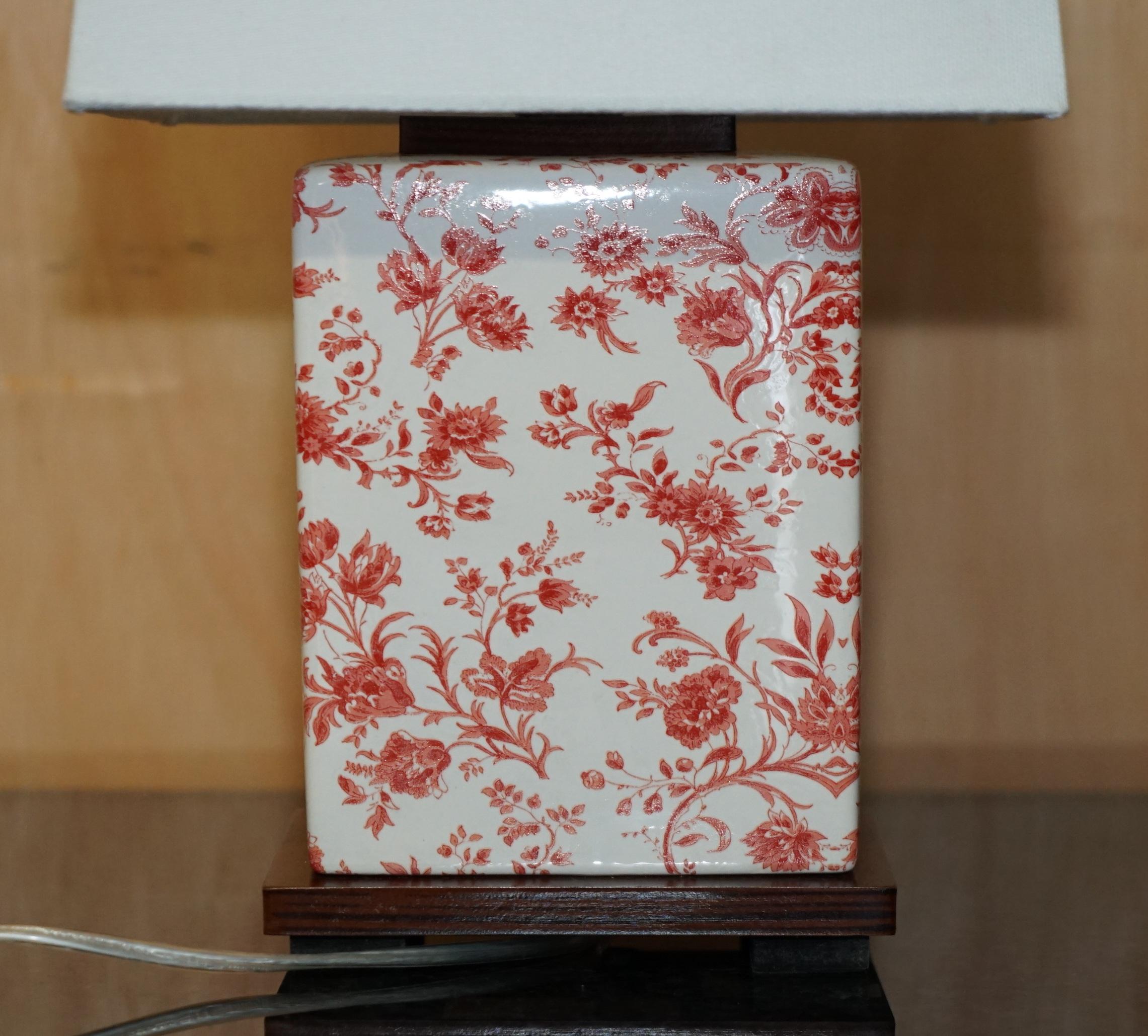 PAIR OF EX-DISPLAY RALPH LAUREN CHiNESE PORCELAIN TABLE LAMPS WITH LAUREN PLAQUE 7