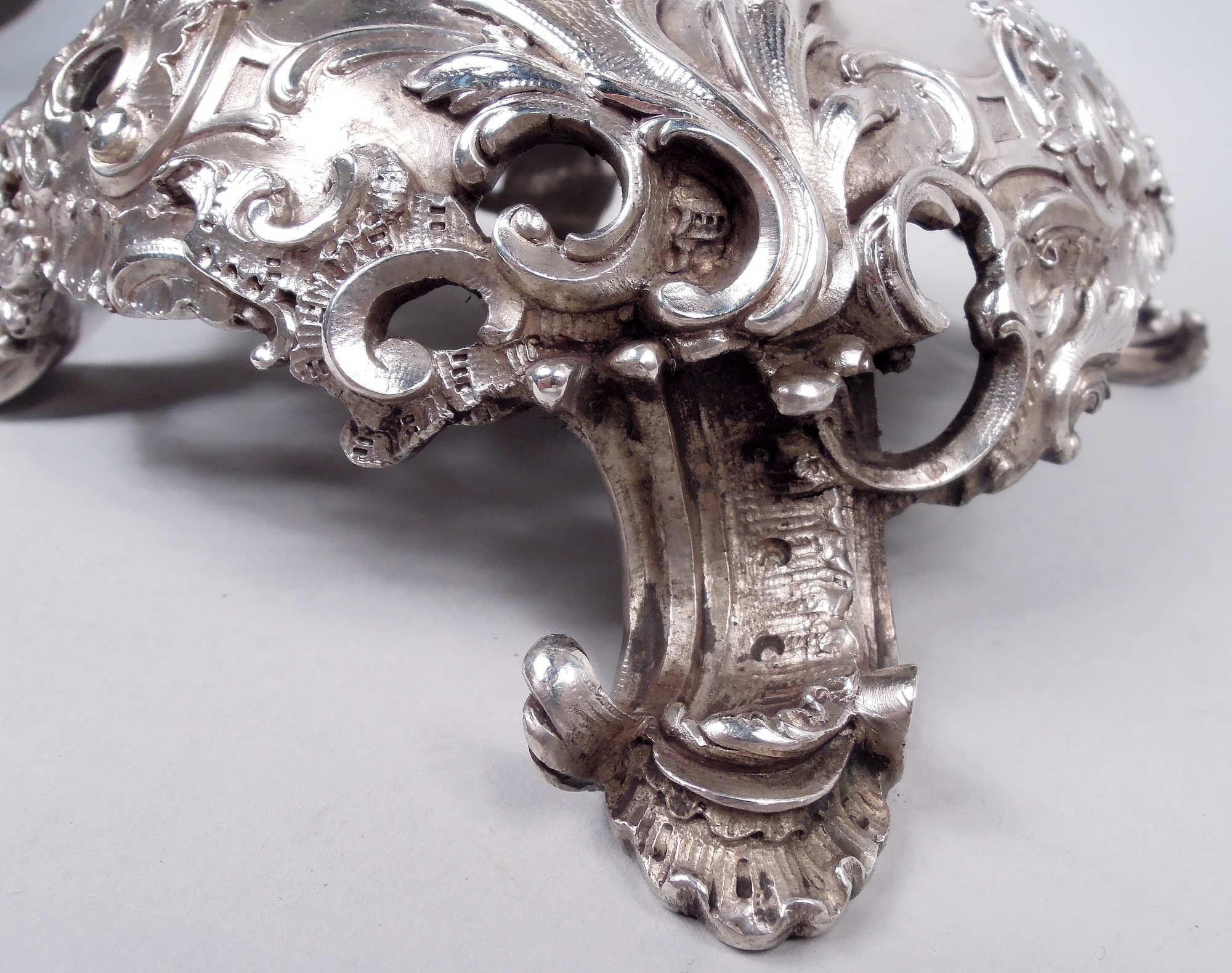 Pair of Excellent Quality Austrian Rococo Silver 7-Light Candelabra 5