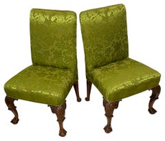 Pair of Exceptional 18th Century English Chippendale Mahogany Side Chairs