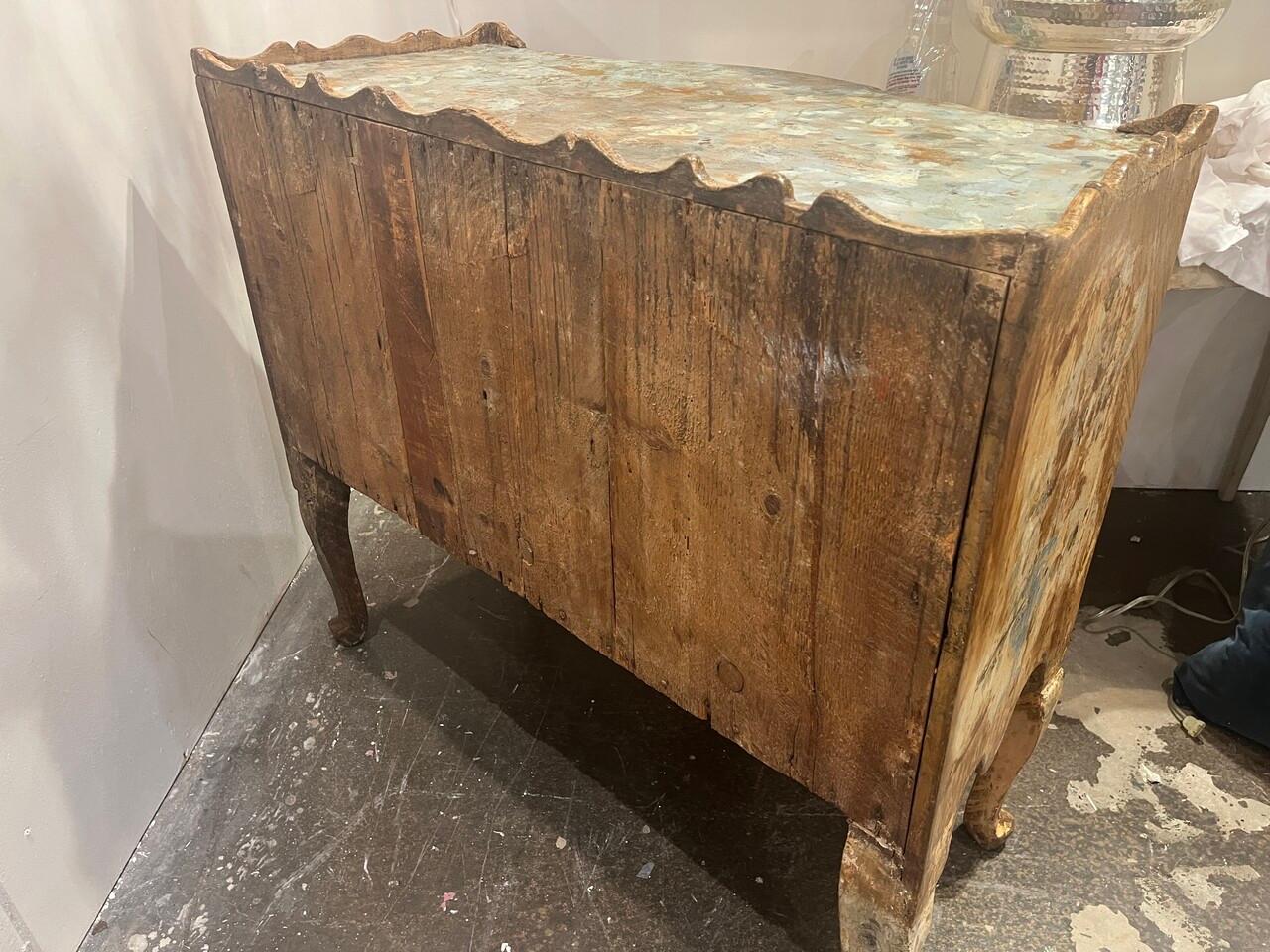 Pair of Exceptional 18th Century Italian Painted Commodes For Sale 7