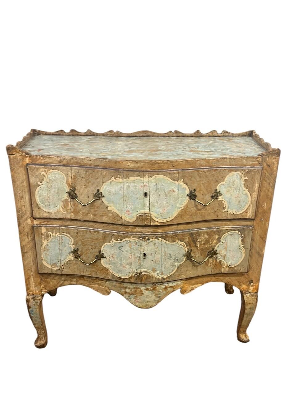 Neoclassical Pair of Exceptional 18th Century Italian Painted Commodes For Sale