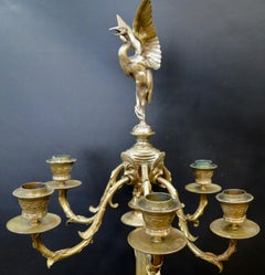 Pair of Exceptional 19th Century French Bronze Candelabra