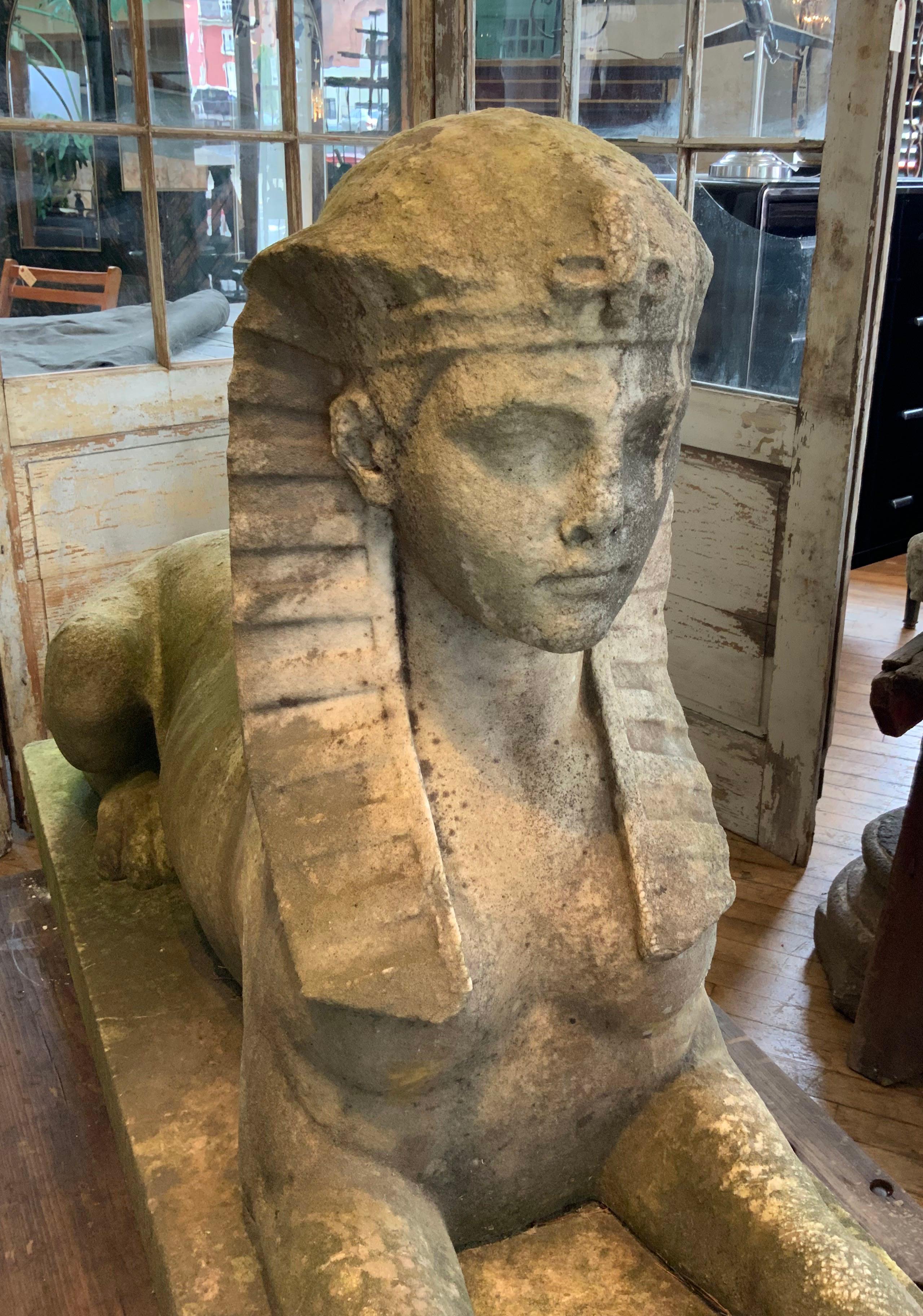 Pair of Exceptional 19th Century Marble Sphinx 1
