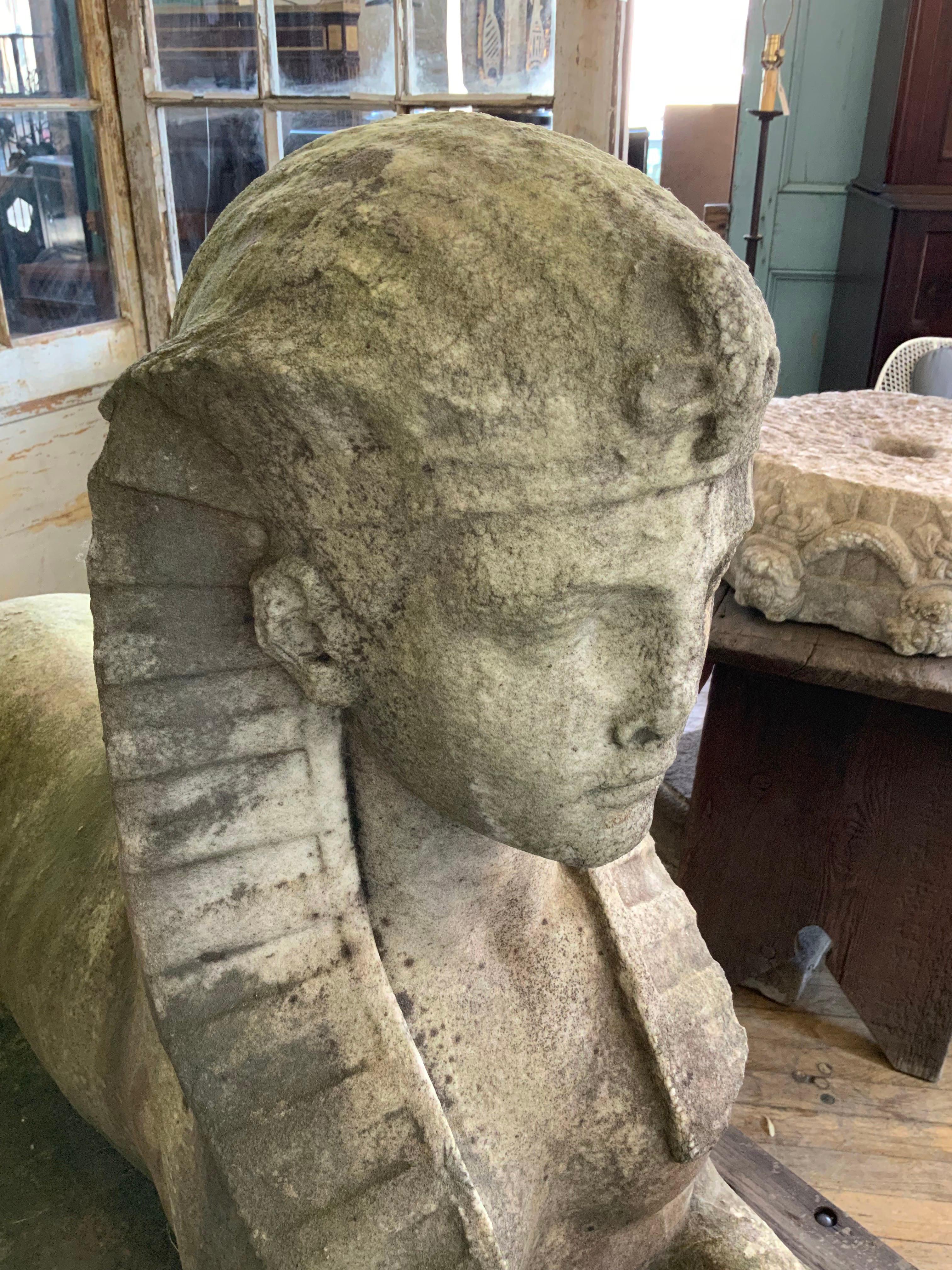 Pair of Exceptional 19th Century Marble Sphinx 2