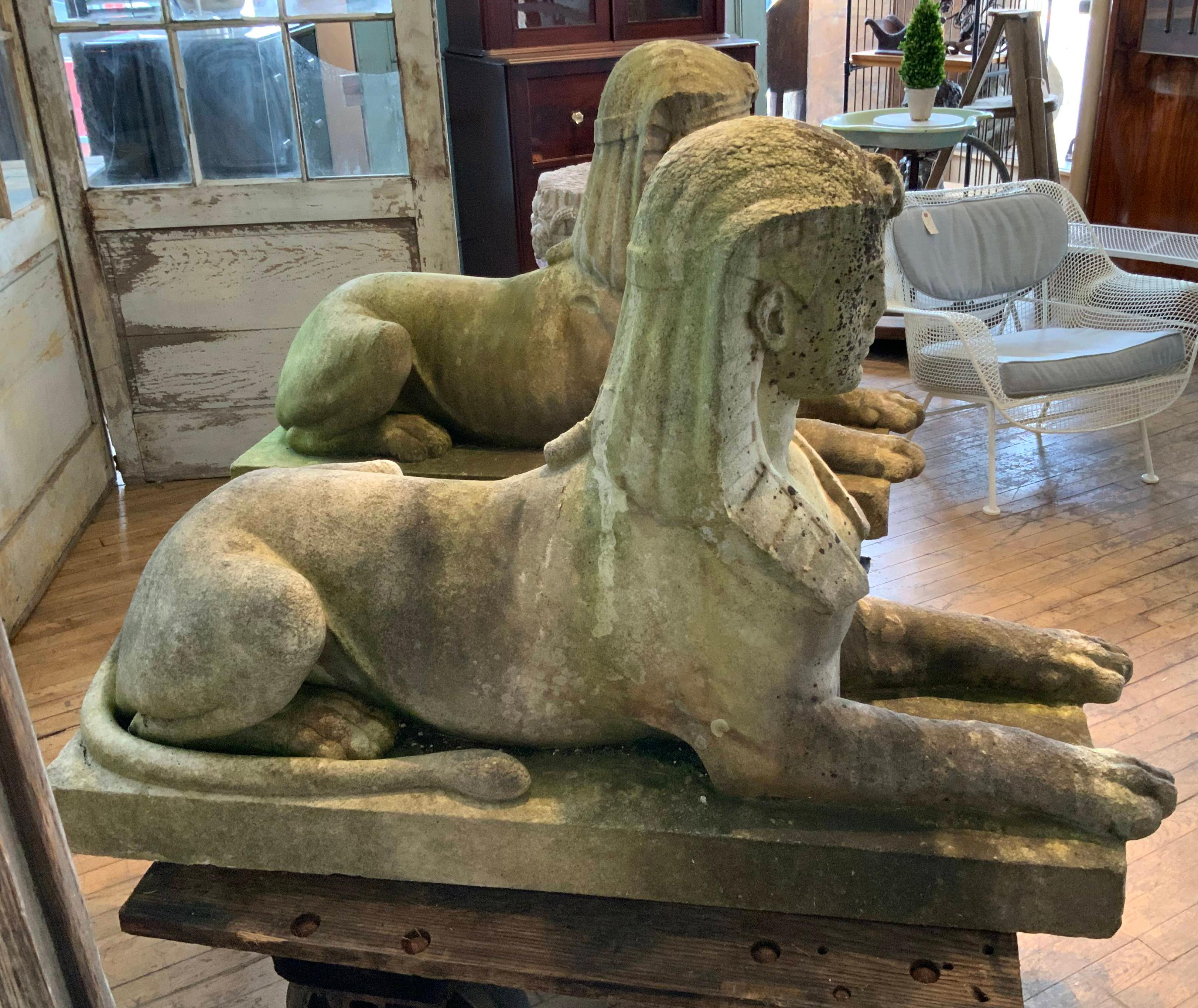 Pair of Exceptional 19th Century Marble Sphinx 4