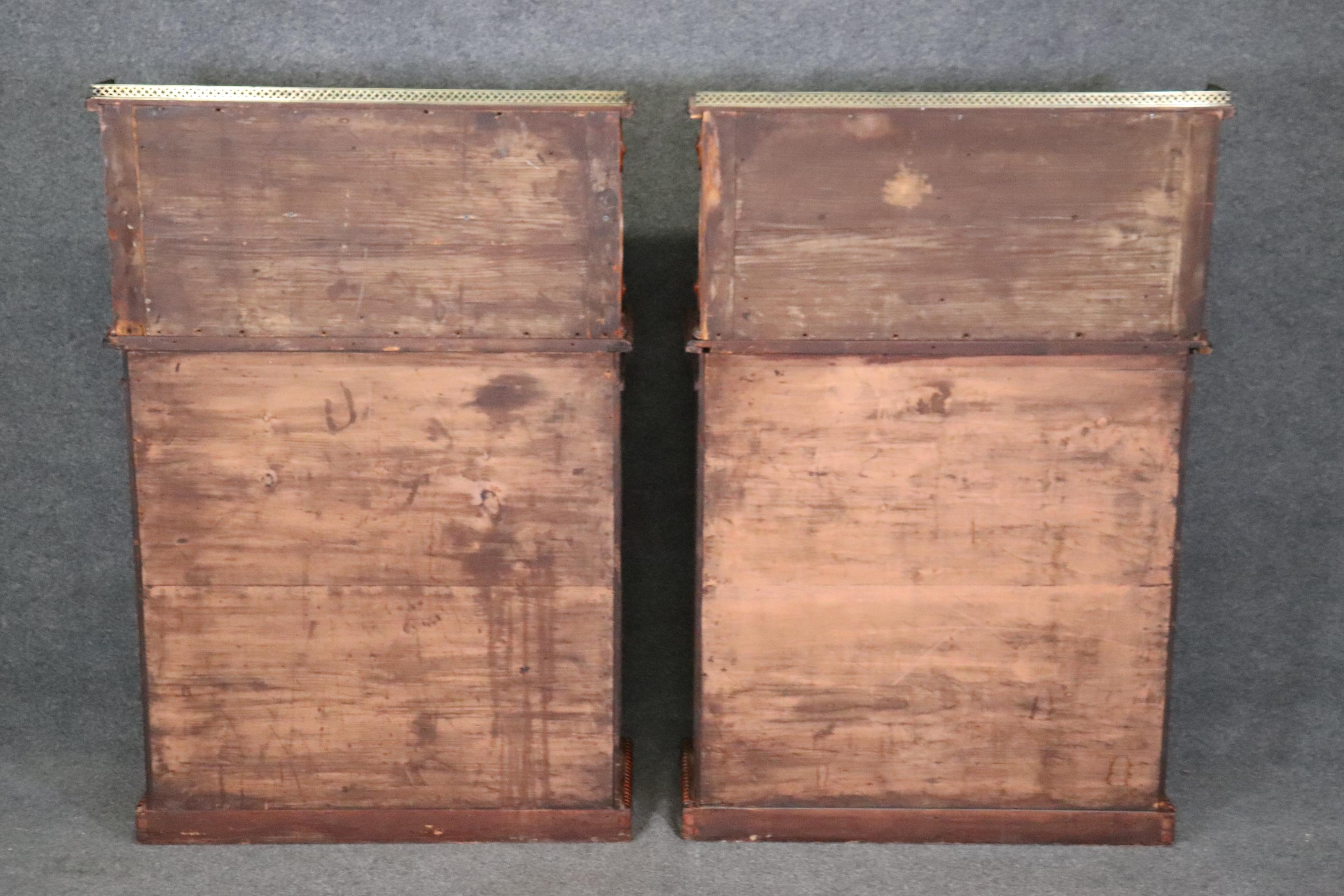 Fin du XIXe siècle Paire d'exceptionnelles armoires latérales anglaises en bois de citronnier décorées de peinture Adams  en vente