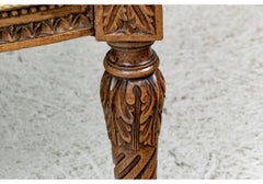 Pareja De Excepcionales Sillas Antiguas Luis XVI Talladas con Respaldo de Ala