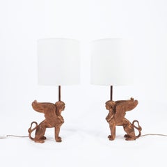 Grand Tour and Art Déco bronze table lamps, France, 1920s
