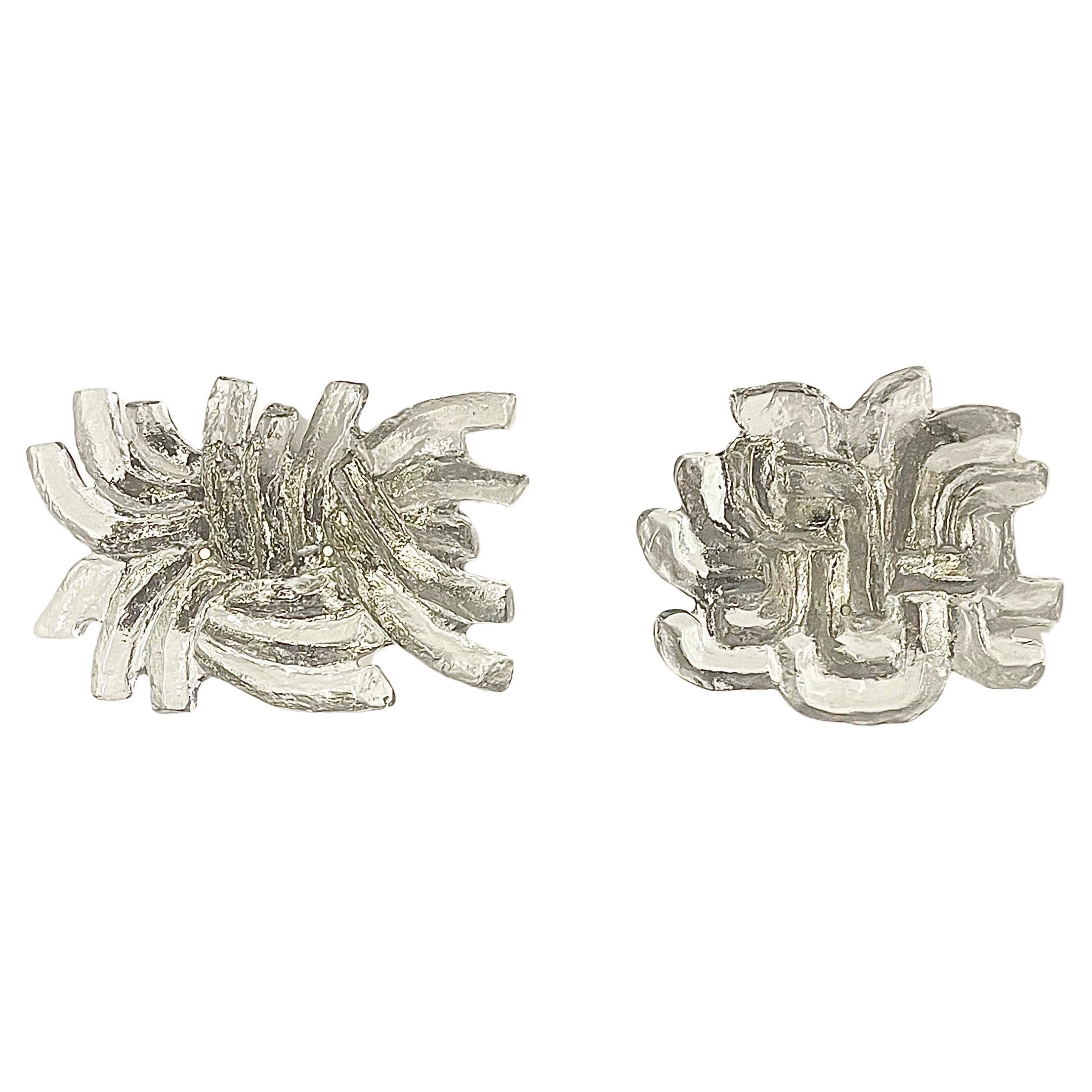 Pair of Exceptional Austrian Ice Glass Wall Sconces by J.T.Kalmar, Vienna, 1960s For Sale