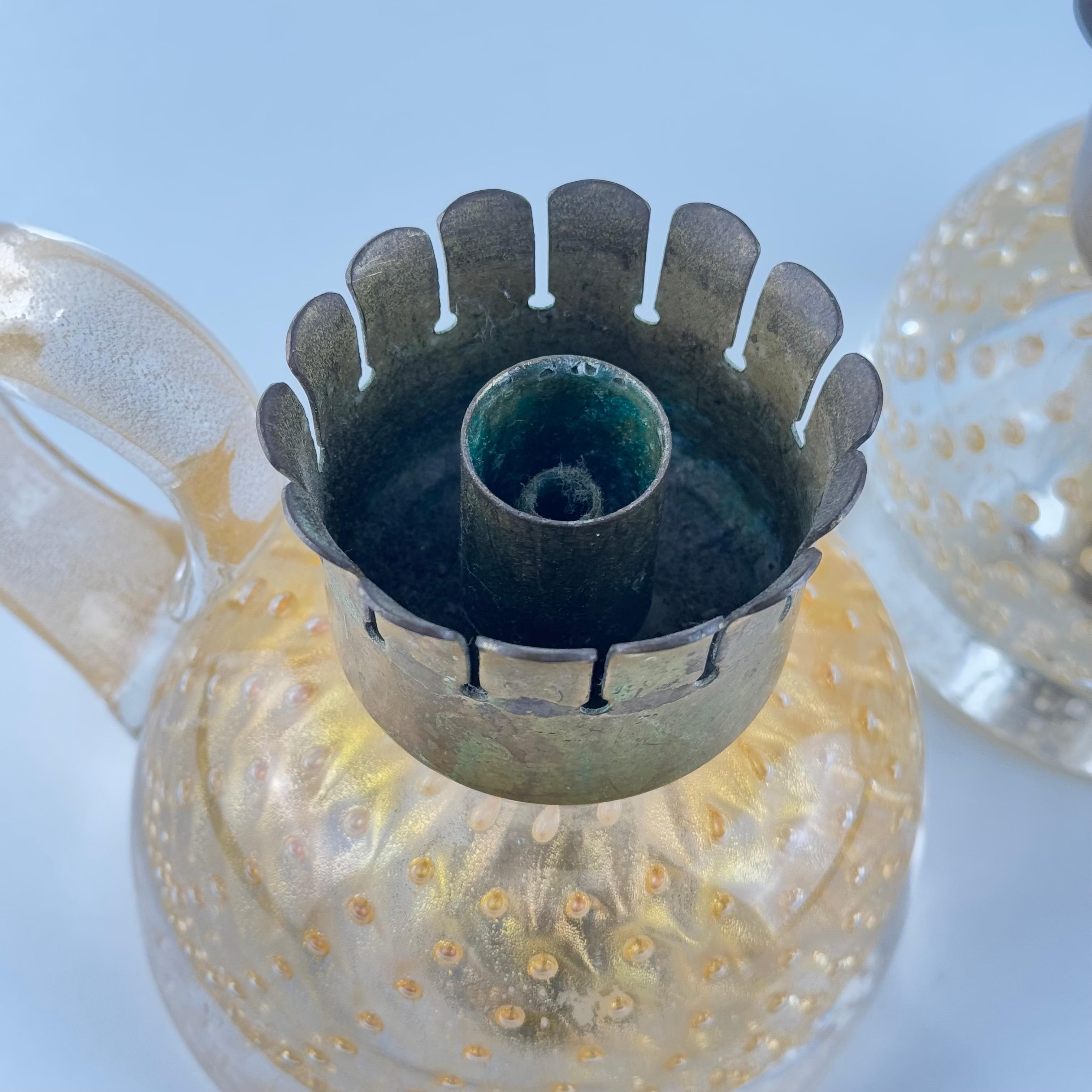 Pair of exceptional Barovier & Toso candleholders, Italy, 1938 in vendita 5