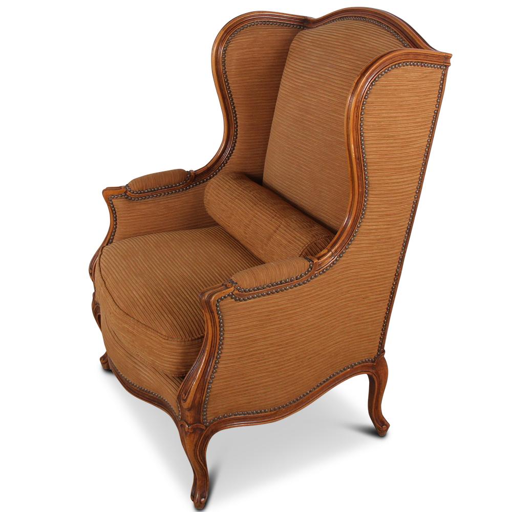 Pair of Exceptional French Wingback Chairs In Good Condition In Vancouver, British Columbia
