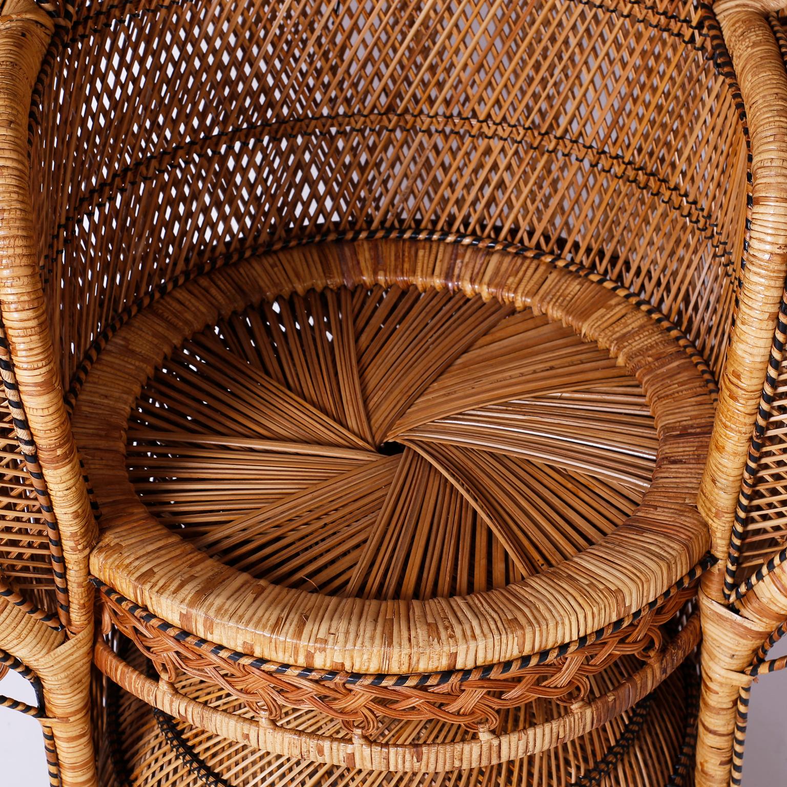 Pair of Exceptional Peacock Chairs 2