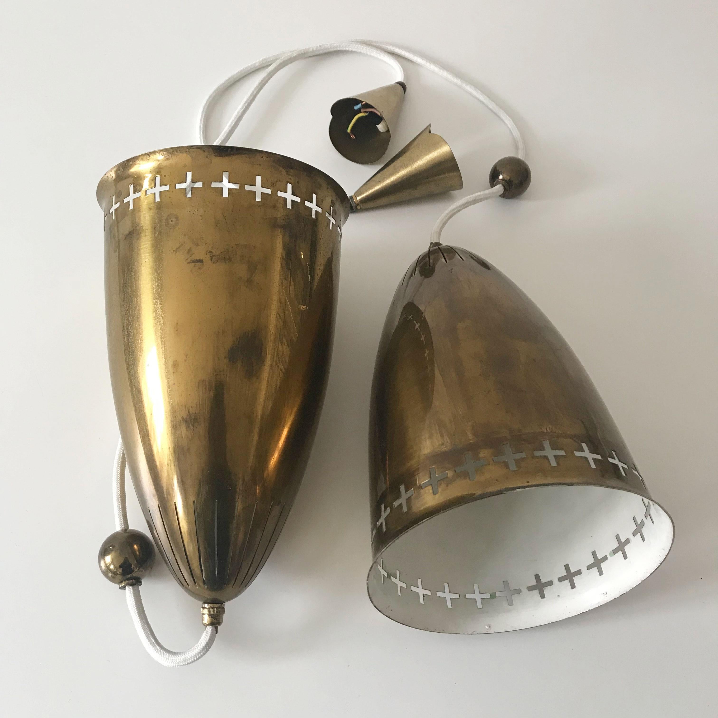 Pair of Exceptional Scandinavian Pendant Lamps by Hans Bergström Attributed For Sale 8