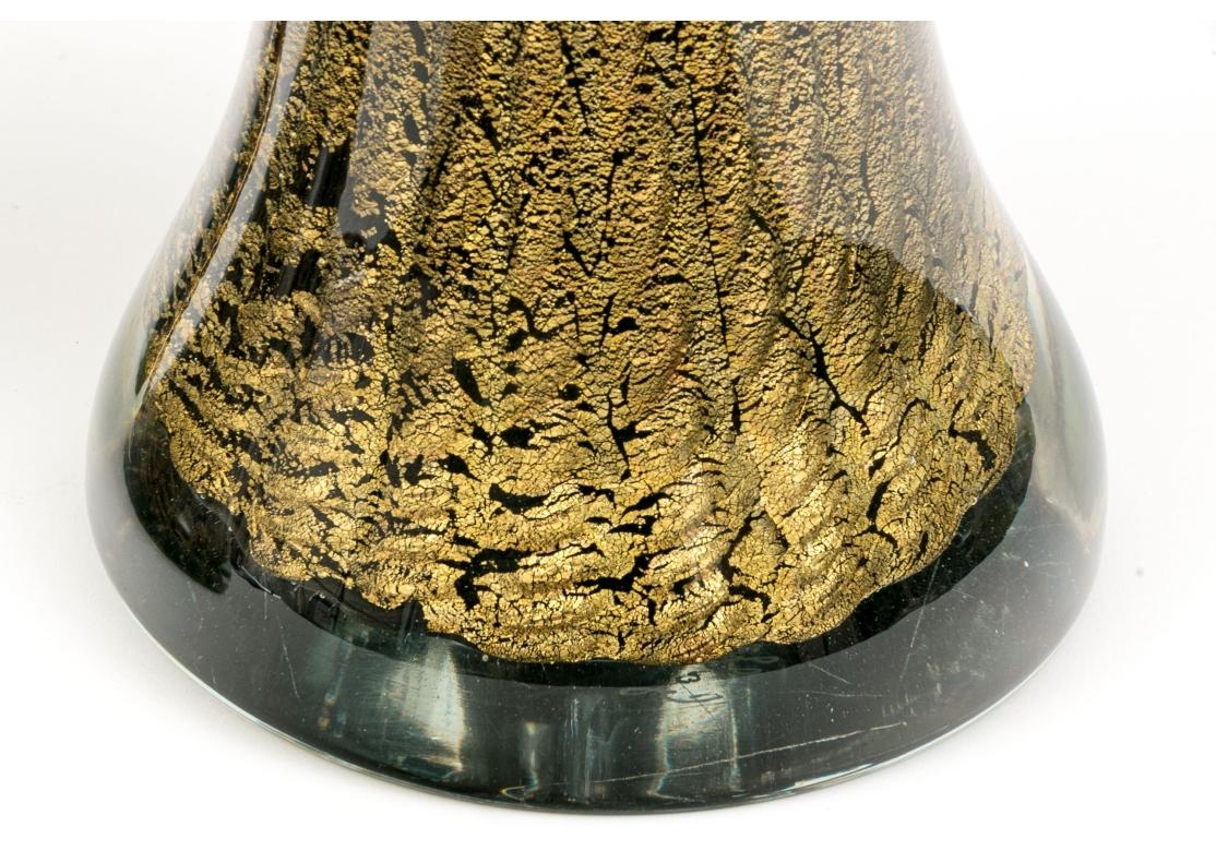 Paire de lampes de bureau exceptionnelles signées en verre d'art de Murano en vente 1