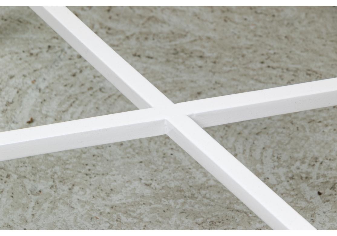 20th Century Pair Of Exceptional White Lacquered Side Tables For Sale