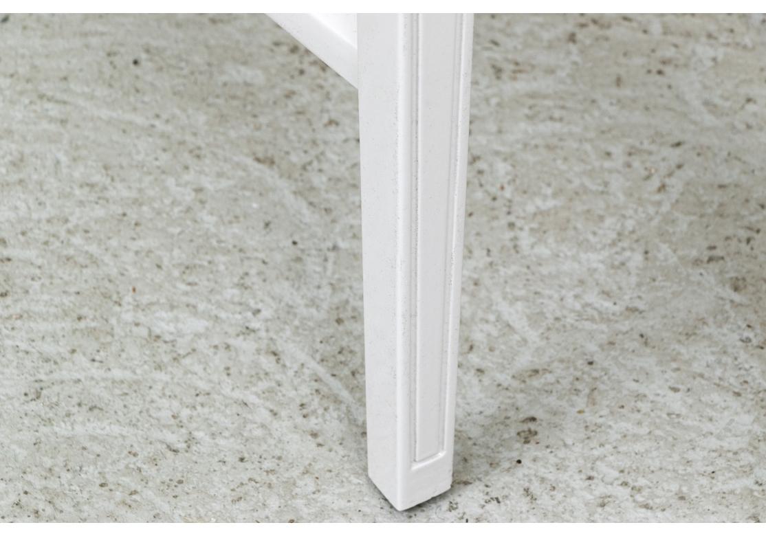 Wood Pair Of Exceptional White Lacquered Side Tables For Sale