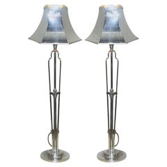 Pair of Exceptionally Rare Elsie Roberts Oswald Partridge Milne Art Deco Lamps