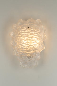 Pair of Exclusive Sputnik Crystal Glass Wall Sconces by Peill & Putzler, Germany