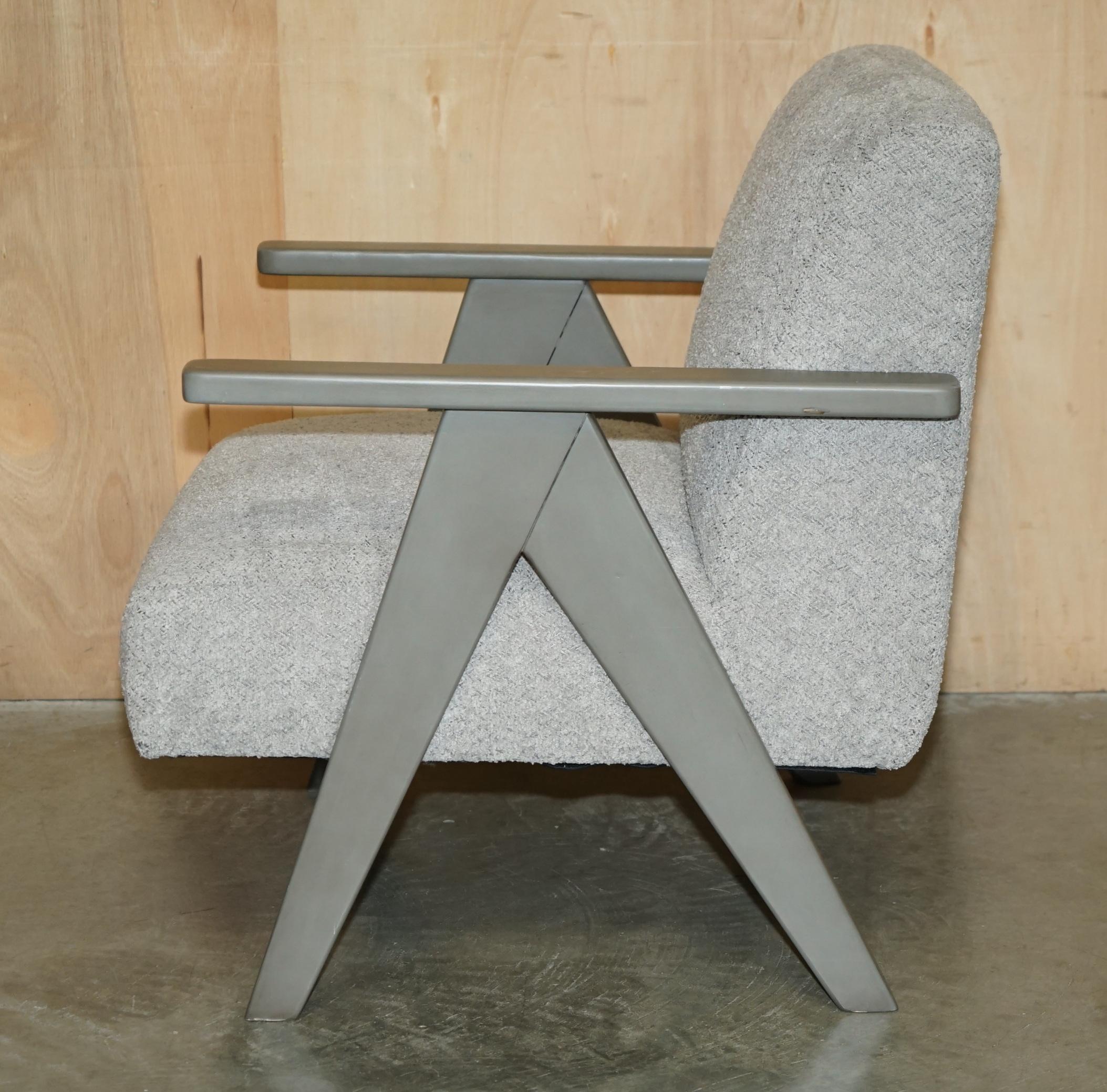 PAAR EXDiSPLAY NORDIC STYLE EDGAR ARMCHAIRS BEECH WOOD FRAMES OATMEAL FABRIC im Angebot 3