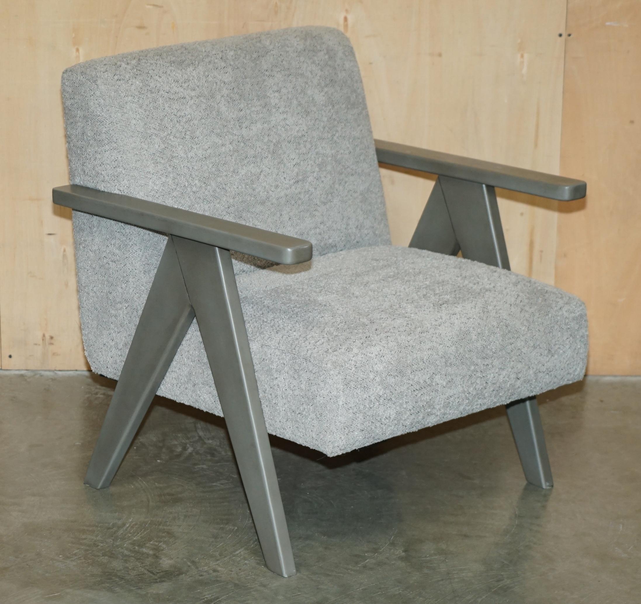 PAAR EXDiSPLAY NORDIC STYLE EDGAR ARMCHAIRS BEECH WOOD FRAMES OATMEAL FABRIC im Angebot 4