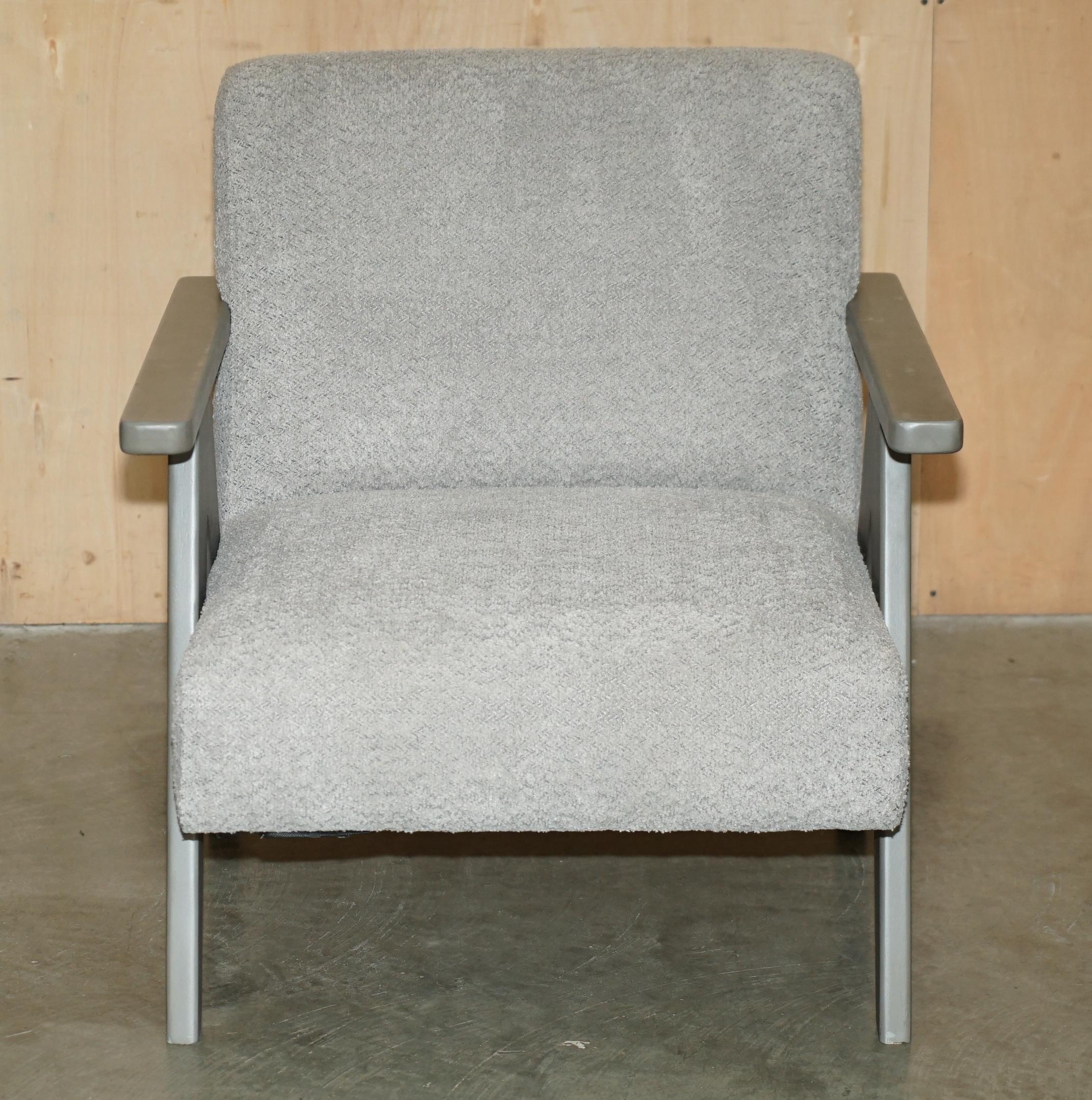 PAAR EXDiSPLAY NORDIC STYLE EDGAR ARMCHAIRS BEECH WOOD FRAMES OATMEAL FABRIC im Angebot 5