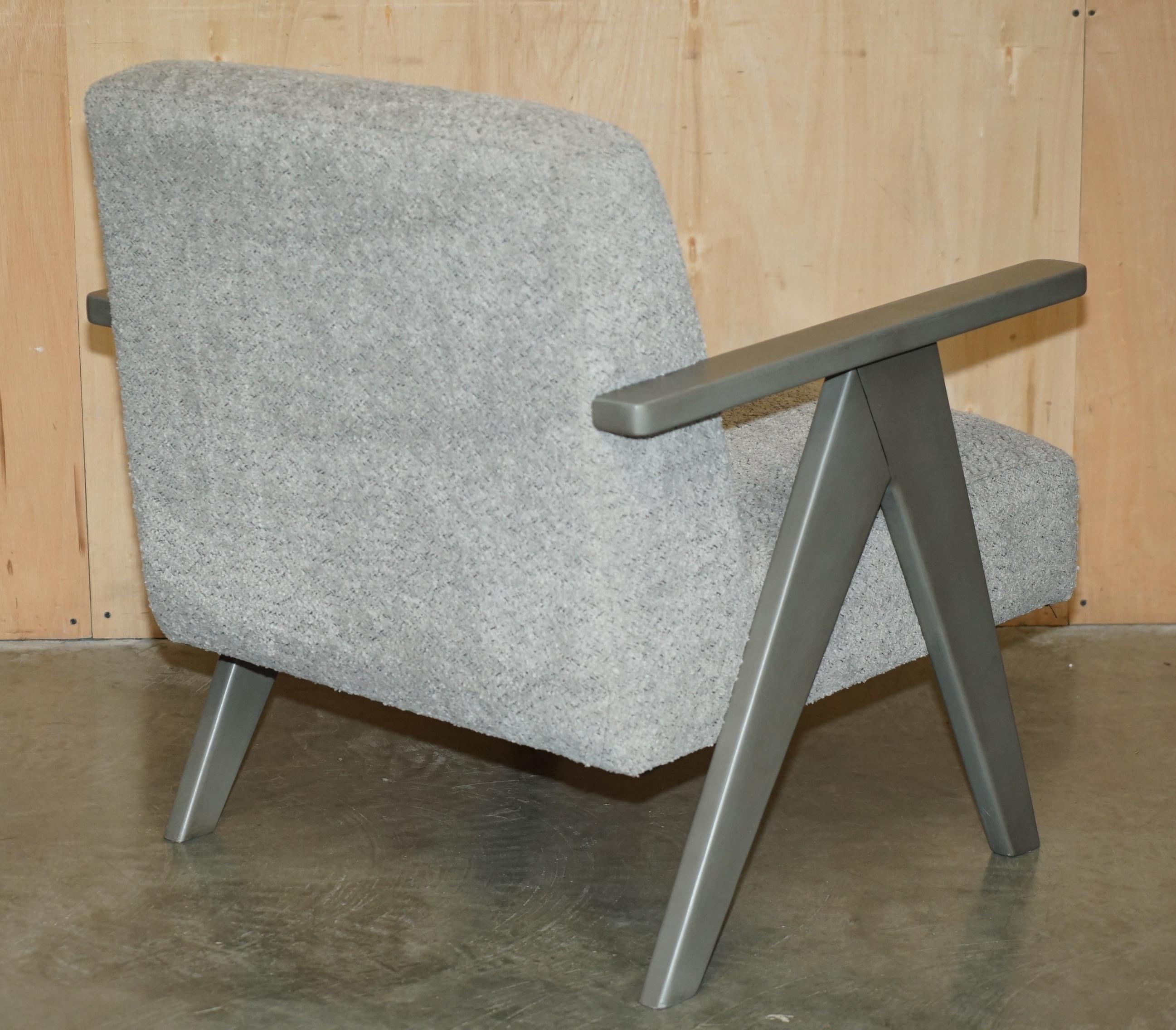 PAAR EXDiSPLAY NORDIC STYLE EDGAR ARMCHAIRS BEECH WOOD FRAMES OATMEAL FABRIC im Angebot 10