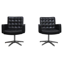 Pair of Executive Swivel Lounge Chairs by Vincent Cafiero for Knoll, 1960s