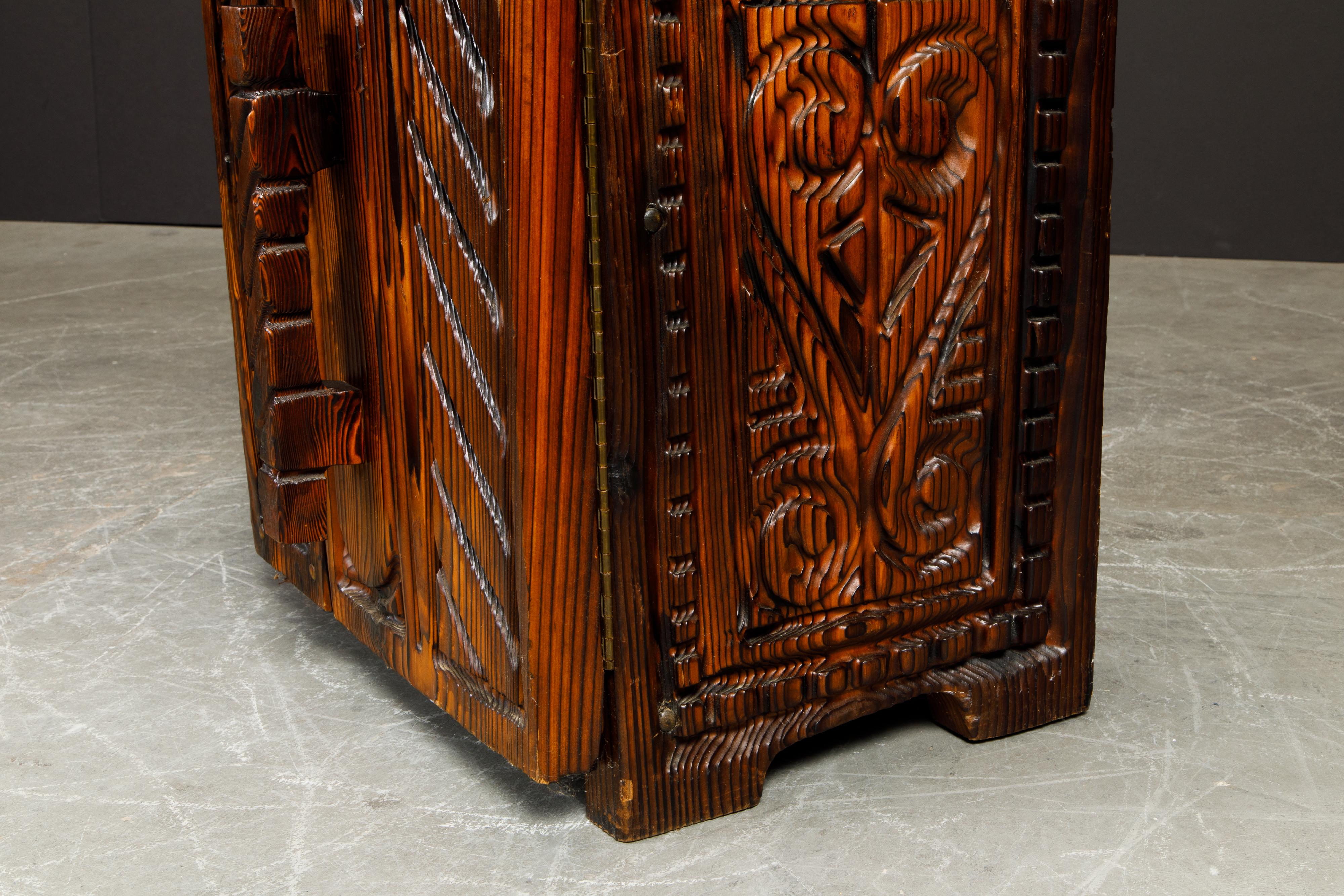 Pair of Exotic Carved End Tables by William Westenhaver for Witco, c 1950 6