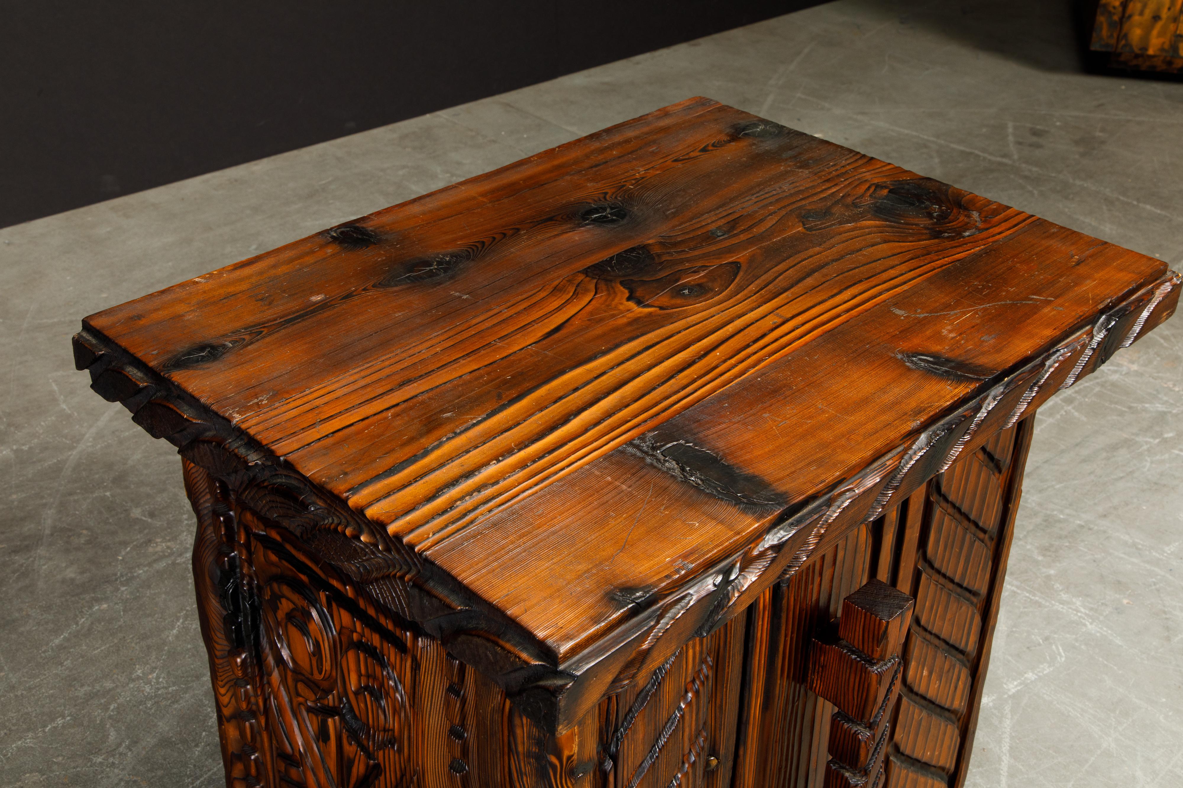 Pair of Exotic Carved End Tables by William Westenhaver for Witco, c 1950 9