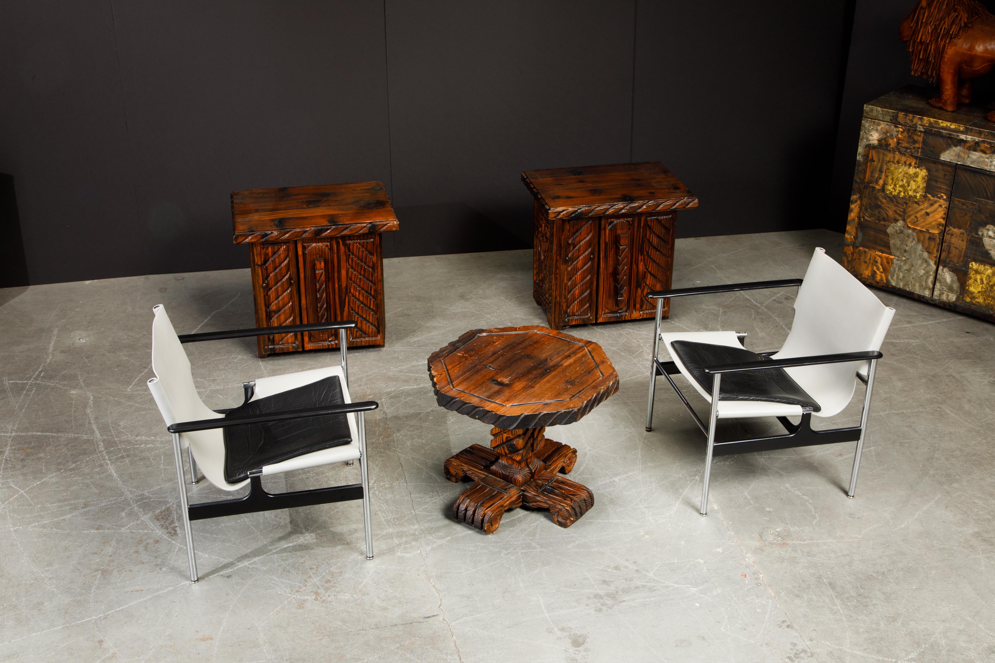 Pair of Exotic Carved End Tables by William Westenhaver for Witco, c 1950 12