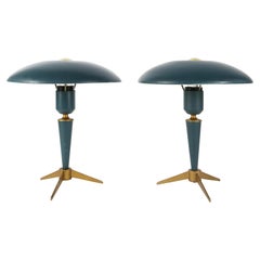 Pair of Expo 58 Tripod Desk Lamps by Louis Kalff for Philips, 1950s