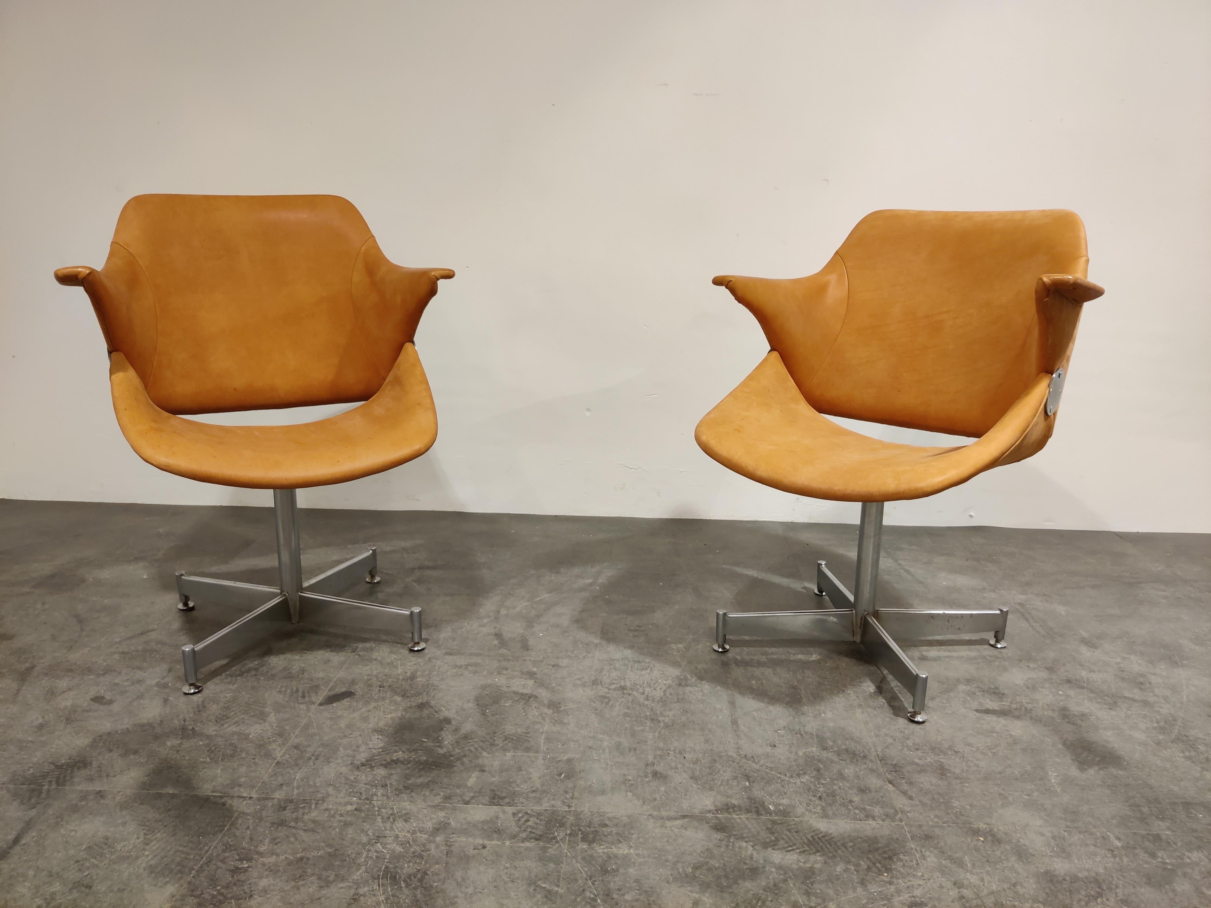 Mid-Century Modern Pair of Exquis Armchairs by Geoffrey Harcourt for Artifort, 1960s