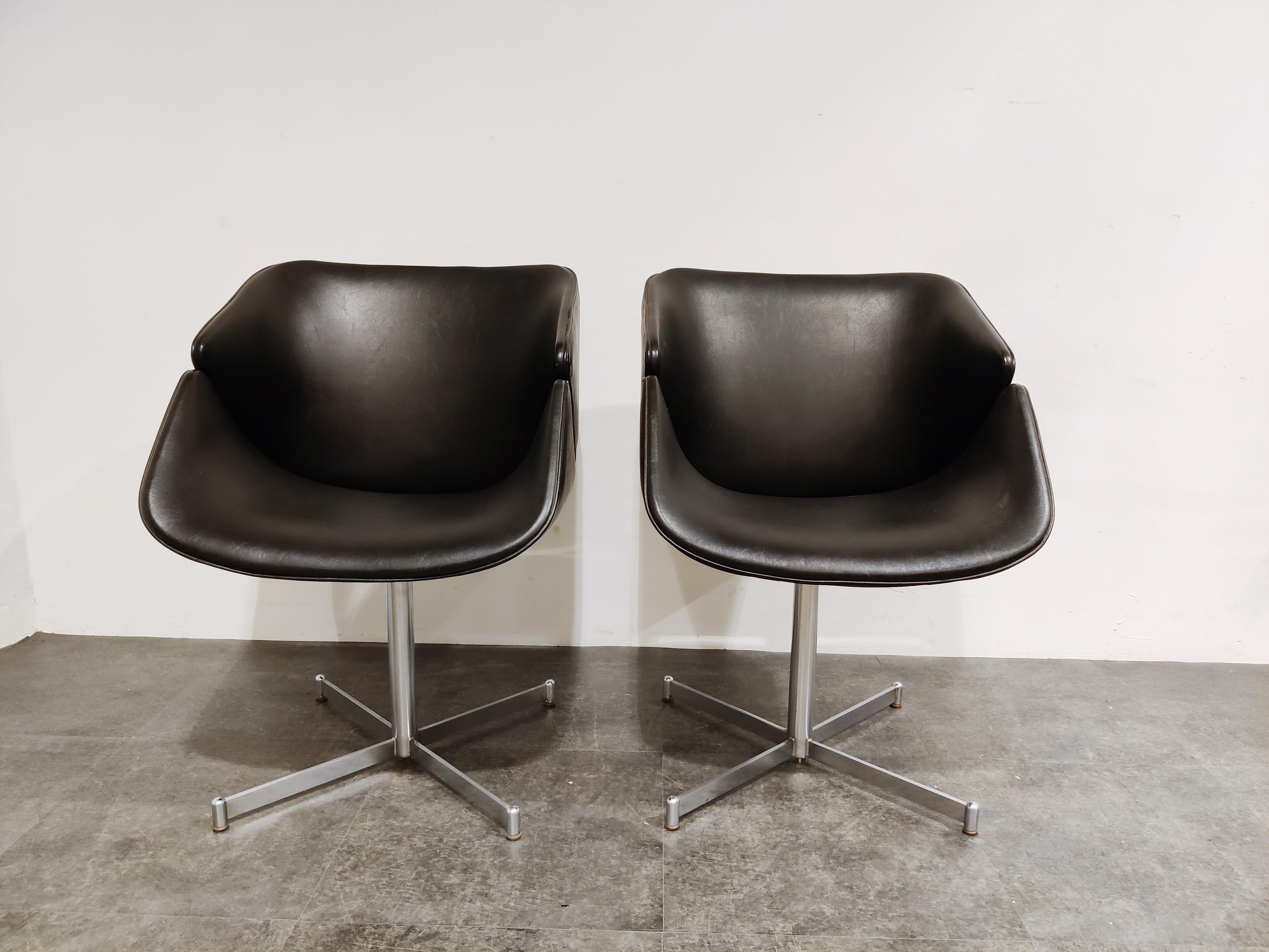 Mid-Century Modern Pair of Exquis Armchairs by Geoffrey Harcourt for Artifort, 1960s