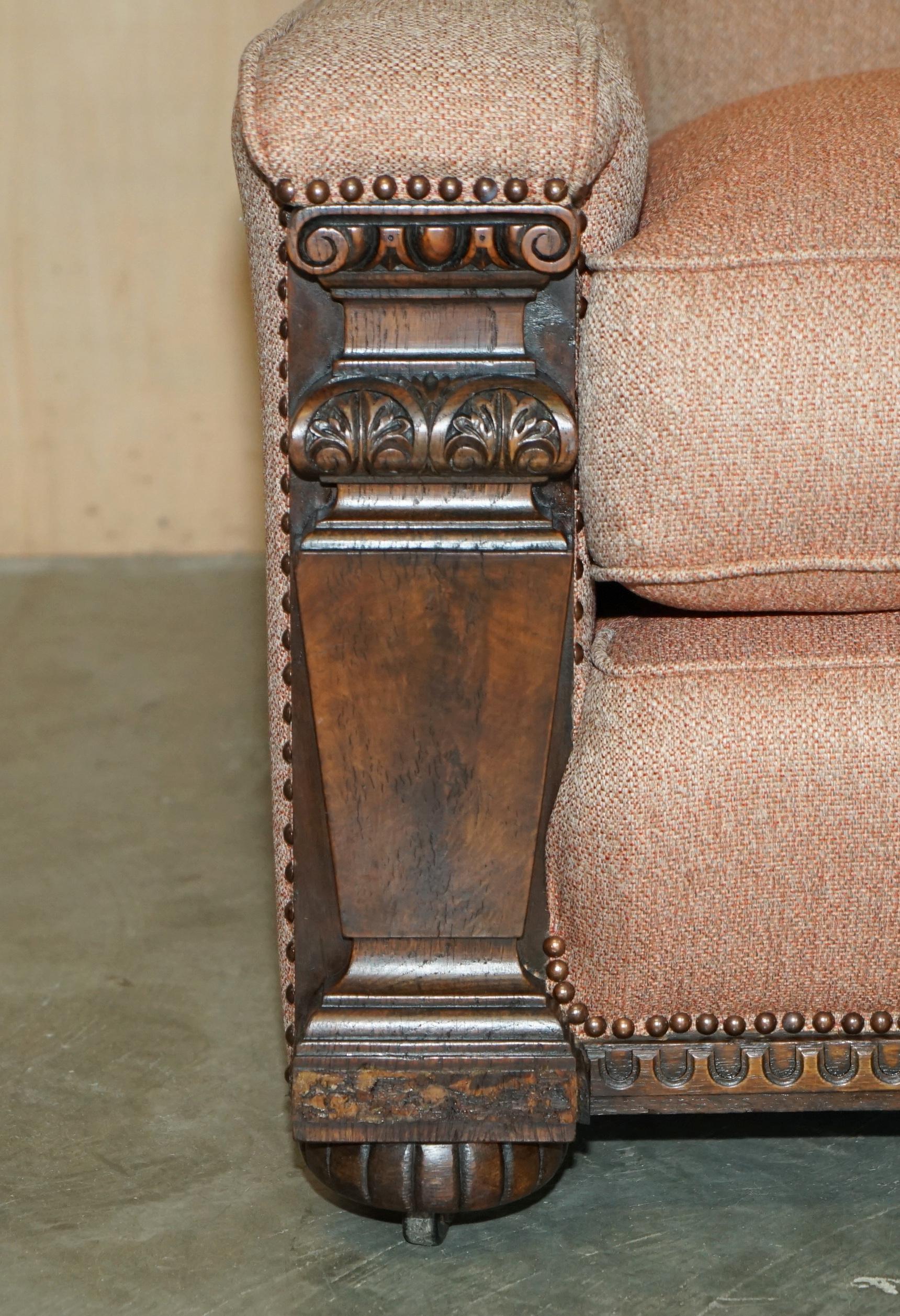 PAIR OF EXQUISITE ANTIQUE WILLIAM IV FLAMED HARDWOOD CIRCA 1830 CLUB ARMCHAIRs For Sale 9