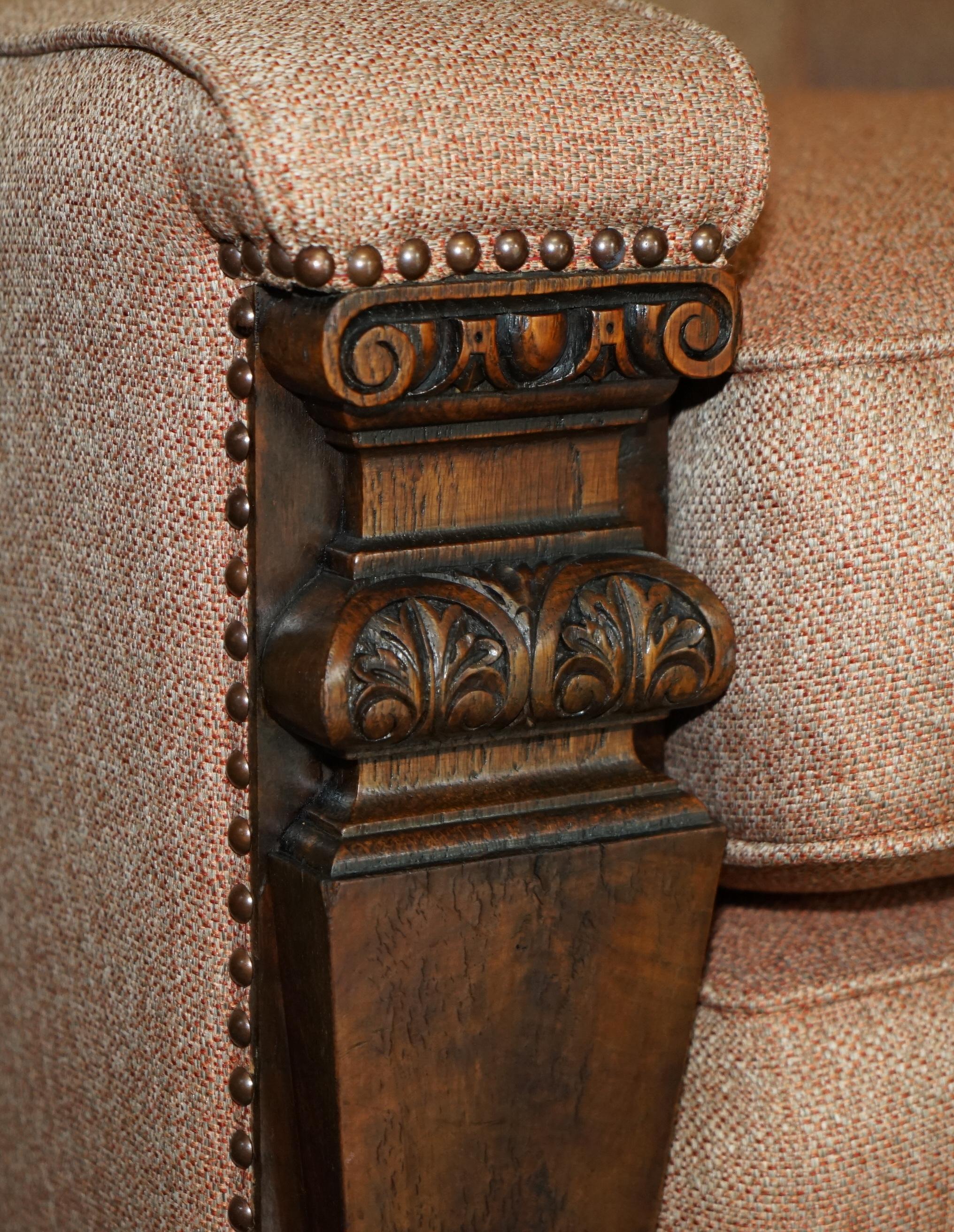 PAIR OF EXQUISITE ANTIQUE WILLIAM IV FLAMED HARDWOOD CIRCA 1830 CLUB ARMCHAIRs For Sale 11