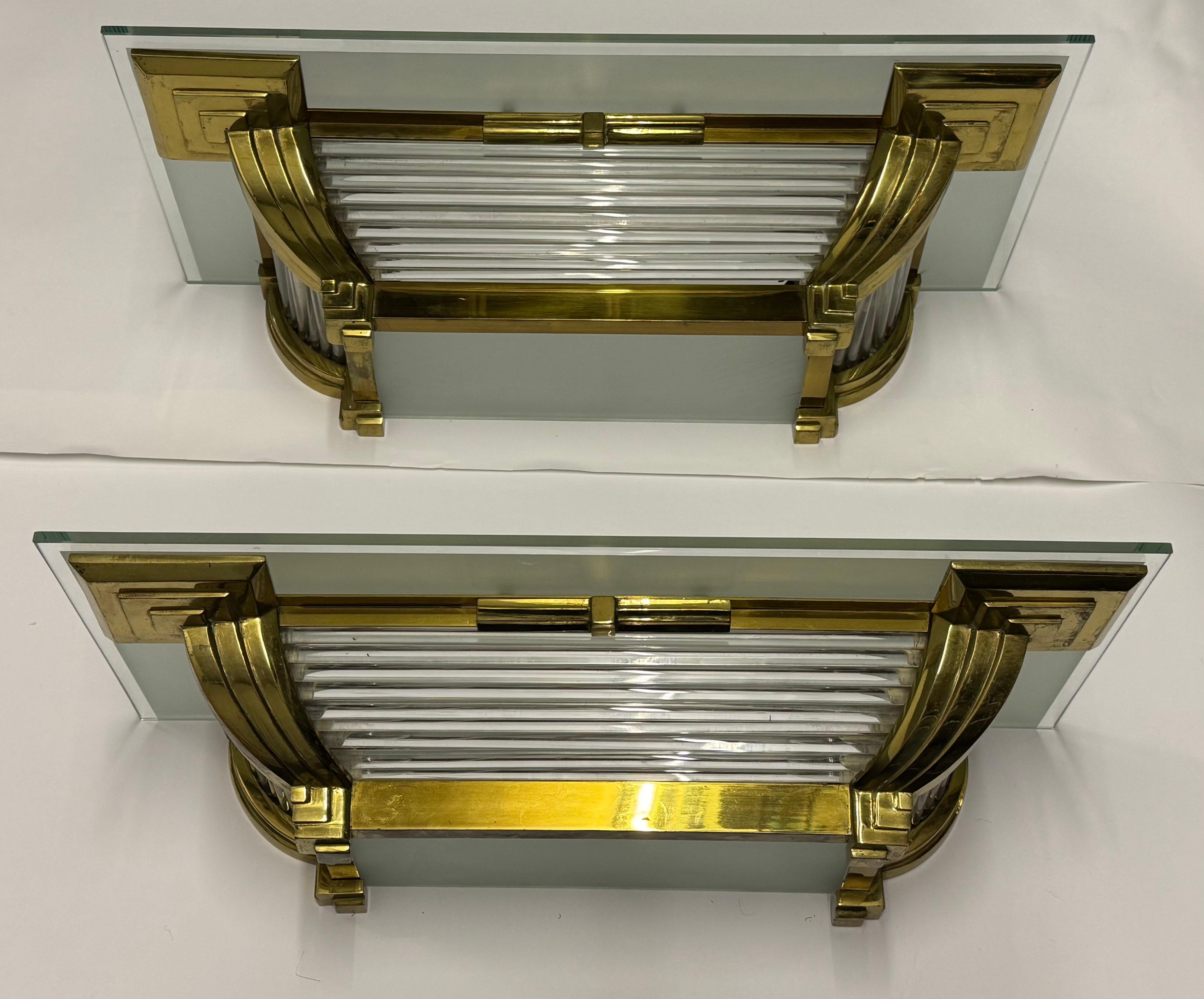 Pair of Exquisite Art Deco Wall Sconces by Petitot, France, circa 1930s For Sale 12
