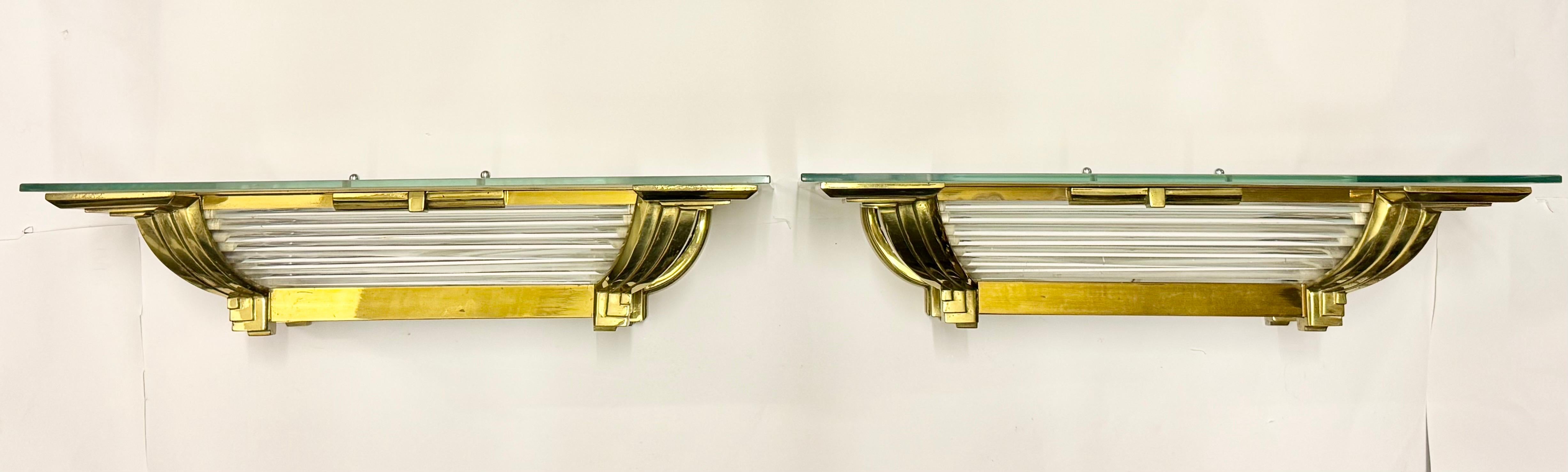 French Pair of Exquisite Art Deco Wall Sconces by Petitot, France, circa 1930s For Sale