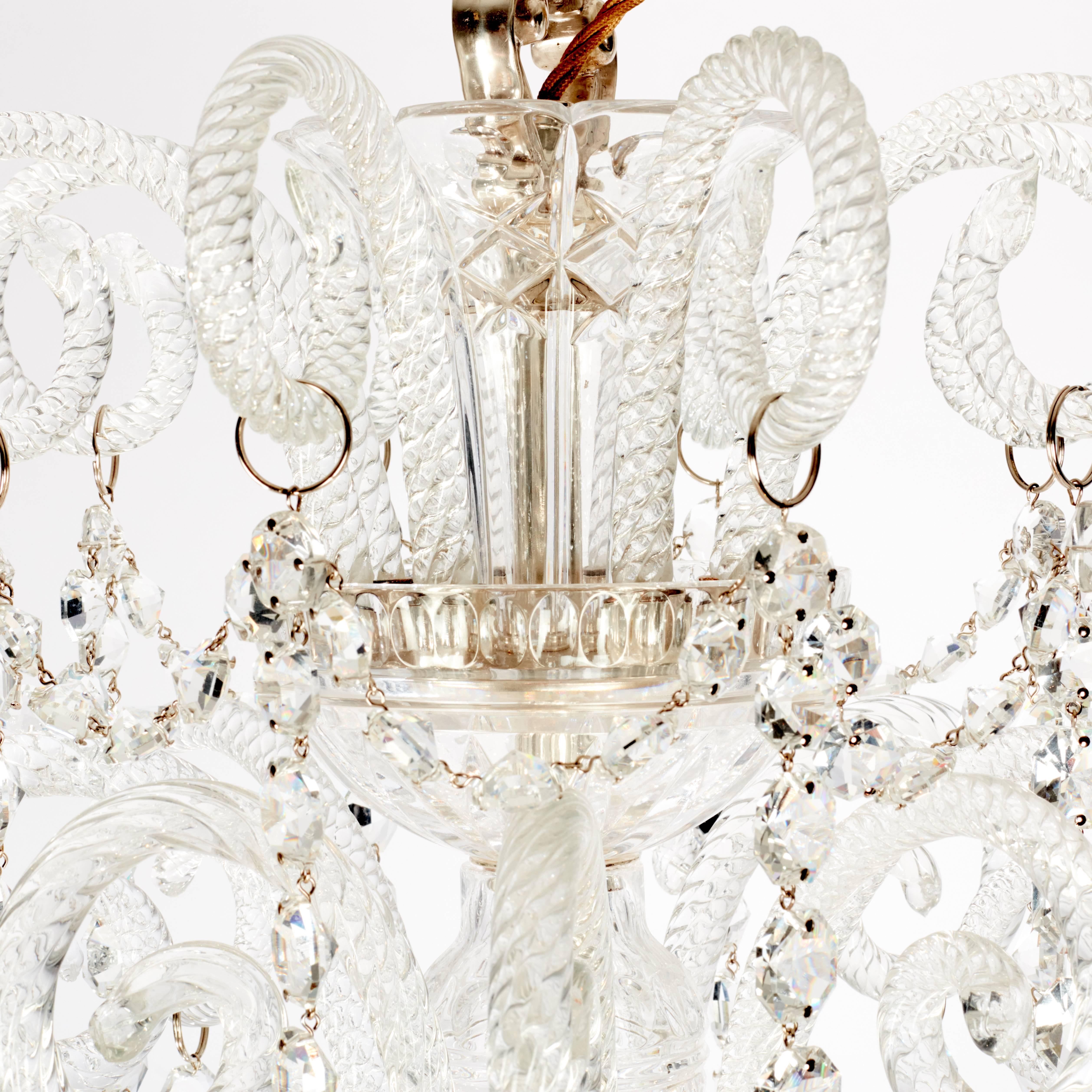 French Pair of Exquisite Baccarat Crystal Chandeliers,