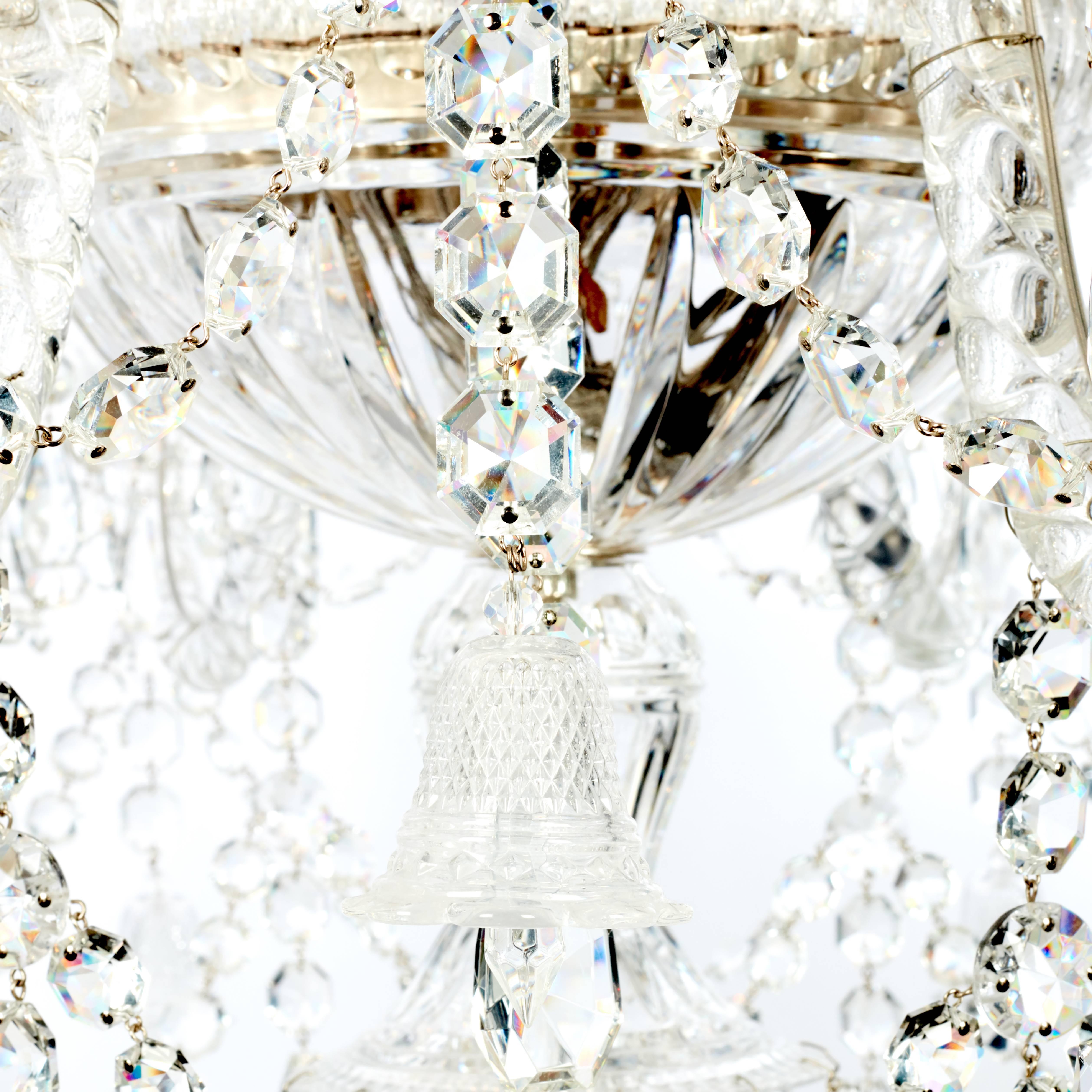 20th Century Pair of Exquisite Baccarat Crystal Chandeliers,
