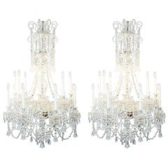 Pair of Exquisite Baccarat Crystal Chandeliers,