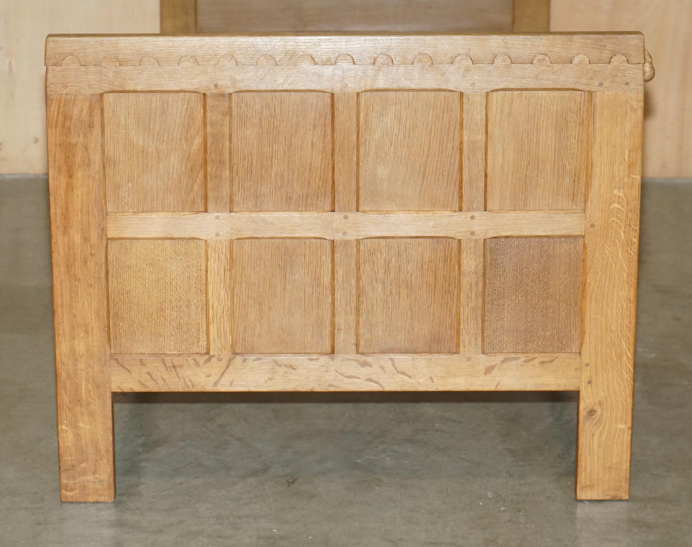 Hand-Crafted PAIR OF EXQUISITE COLLECTABLE 1950's ROBERT MOUSEMAN THOMPSON BEDSTEADS BEDS For Sale