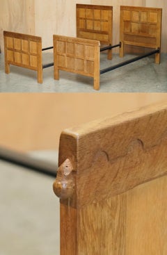 PAIR OF EXQUISITE COLLECTABLE 1950's ROBERT MOUSEMAN THOMPSON BEDSTEADS BEDS PAIR OF EXQUISITE COLLECTABLE 1950's ROBERT MOUSEMAN THOMPSON BEDSTEADS BEDS