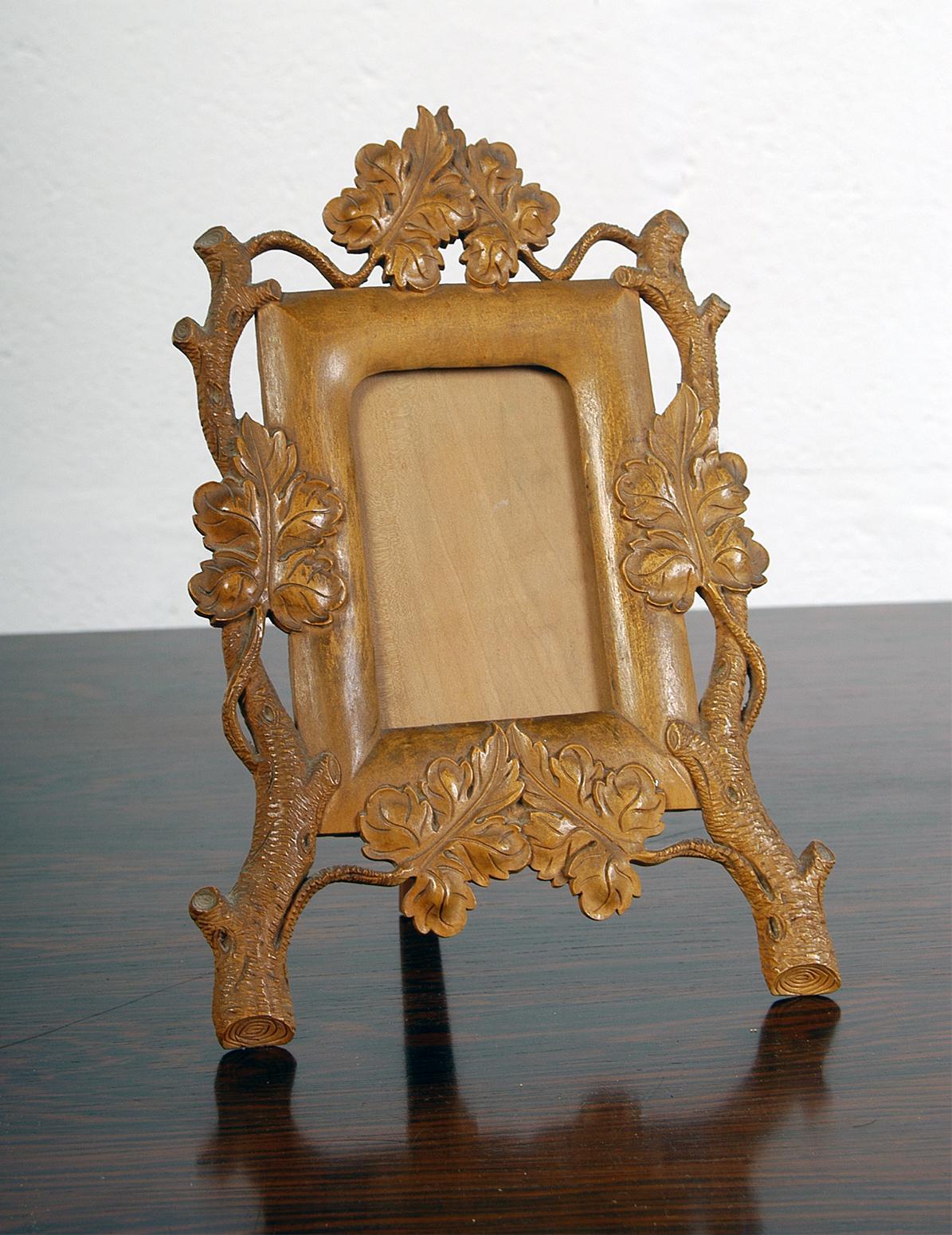 Folk Art Pair of Exquisitely Hand Carved 20th Century Scandinavian Boxwood Picture Frames