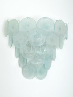 Paire d'appliques murales extra-larges à 20 disques de Vistosi. Murano, Italie, vers 1960