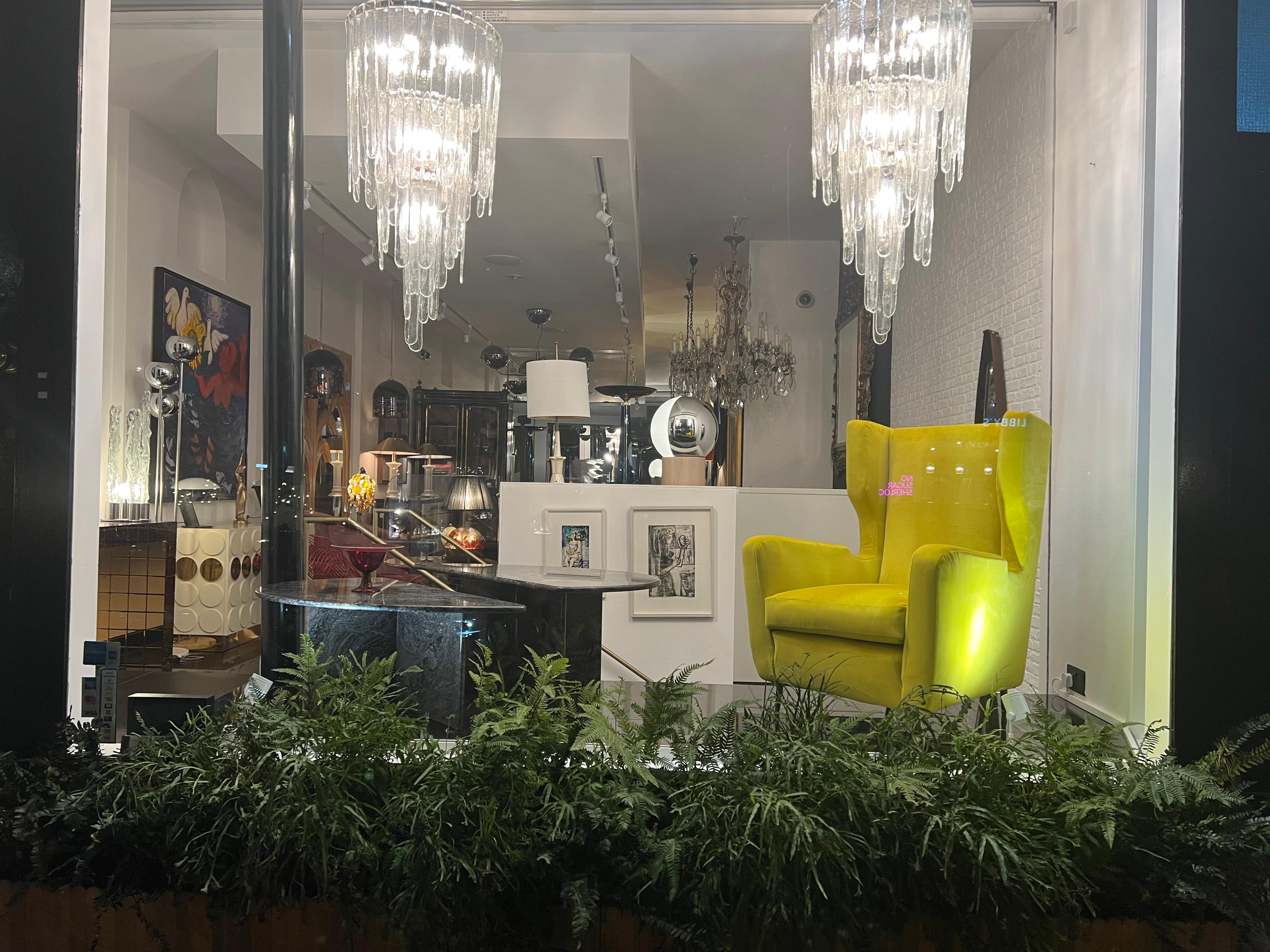Pair of Extra Large 3 Tiered Murano Mazzega Chandeliers 1