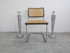 Pair of Extra Large Cast Aluminum Candlestick Holders