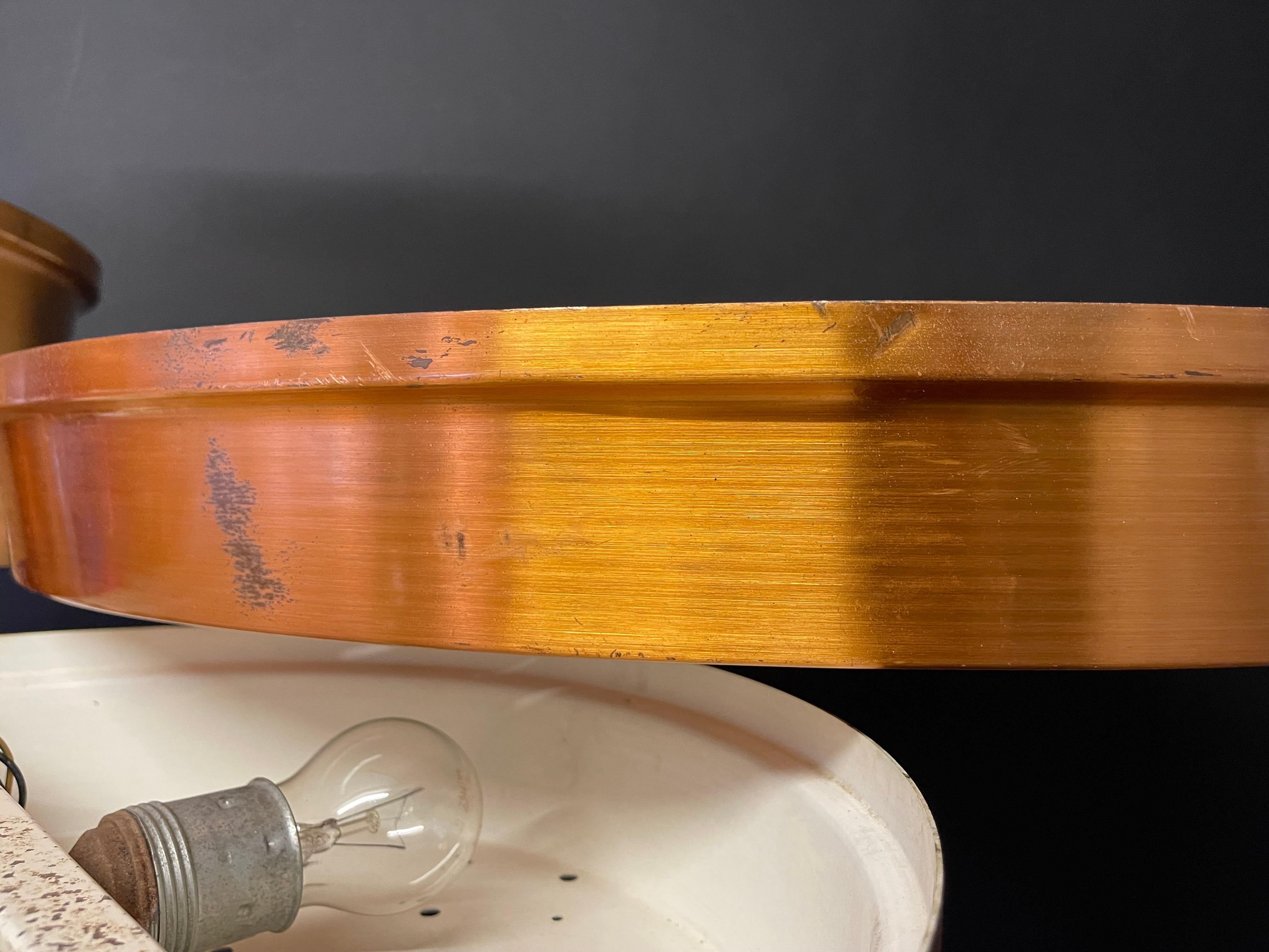 Coppia di lampade in rame extra large, anni '60 circa in vendita 8